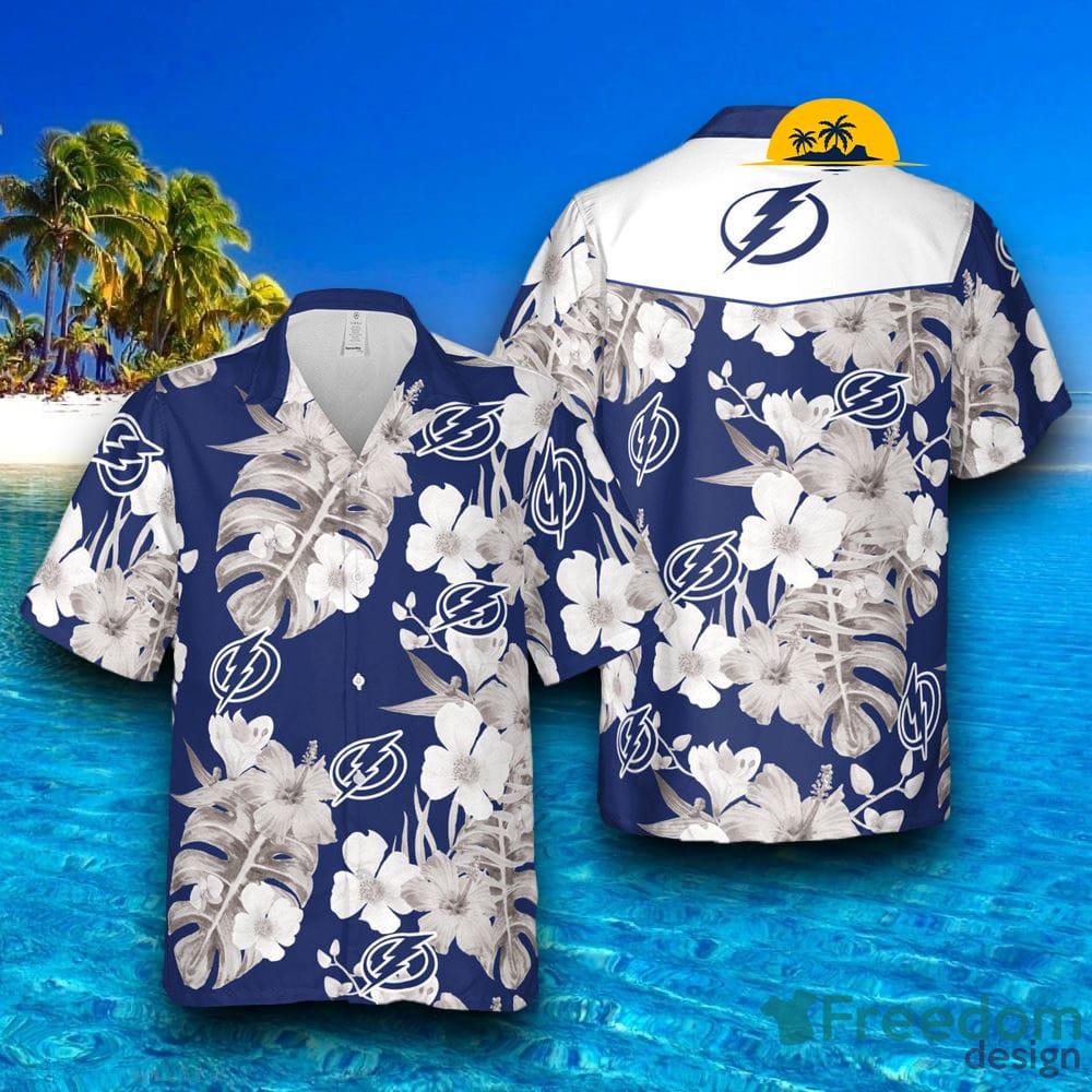 NHL Tampa Bay Lightning Coconut Tree Beach Hawaiian Shirt