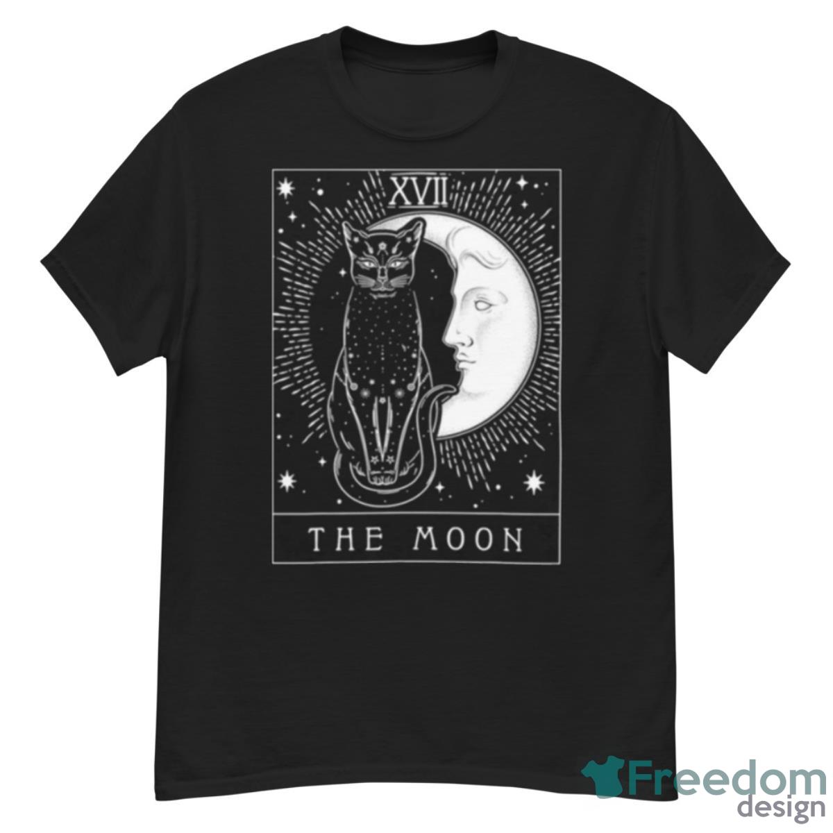 Tarot Card Crescent Moon And Cat Graphic Shirt - G500 Men’s Classic T-Shirt