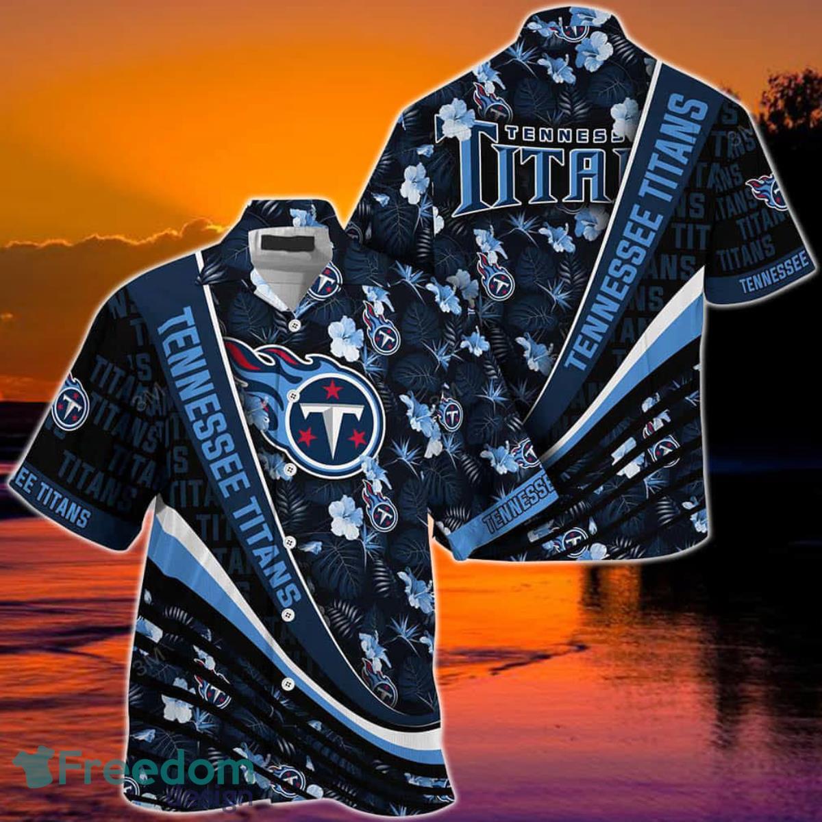 Tennessee Titans NFL Hawaii Beach Shirt Retro Vintage Summer Short Sleeve  Button Hawaiian Shirt - Freedomdesign