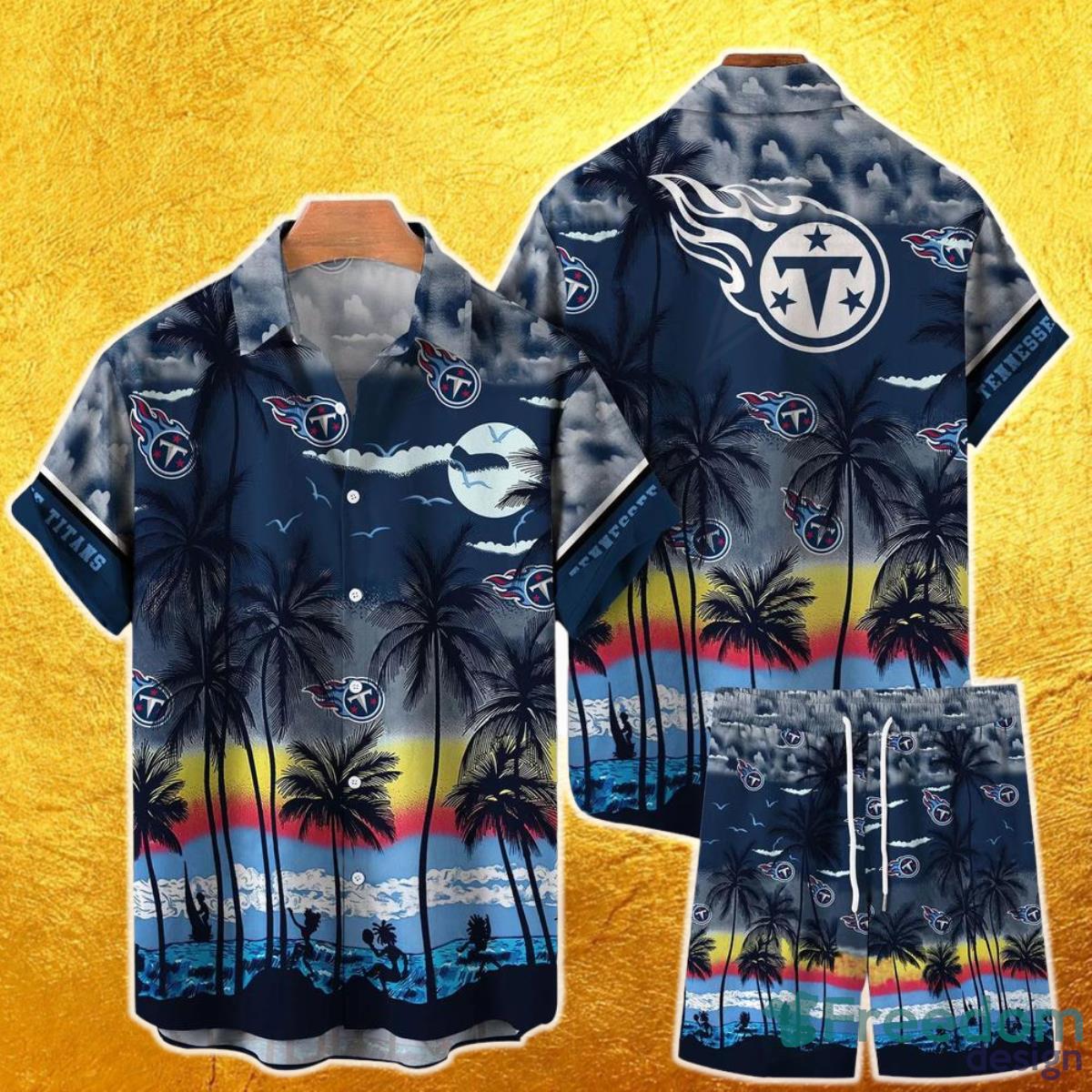 Tennessee Titans NFL Logo Combo Hawaiian Shirt And Short Summer For Men  Women - Freedomdesign