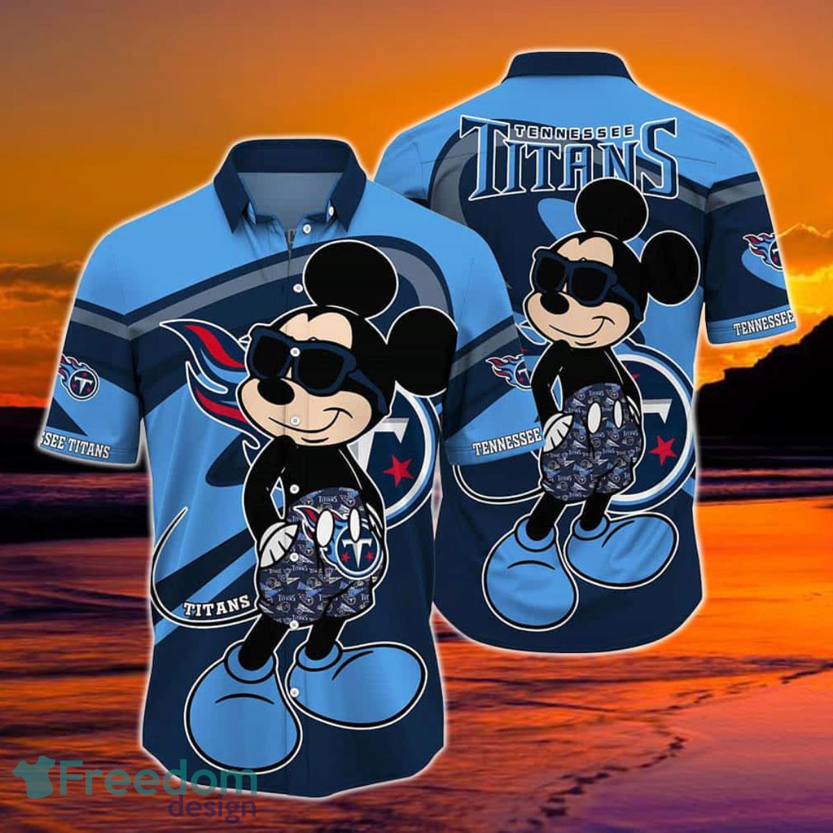 Tennessee Titans NFL Hawaiian Shirt, Mickey 3D All Over Printed For Best Fans Ever Product Photo 1