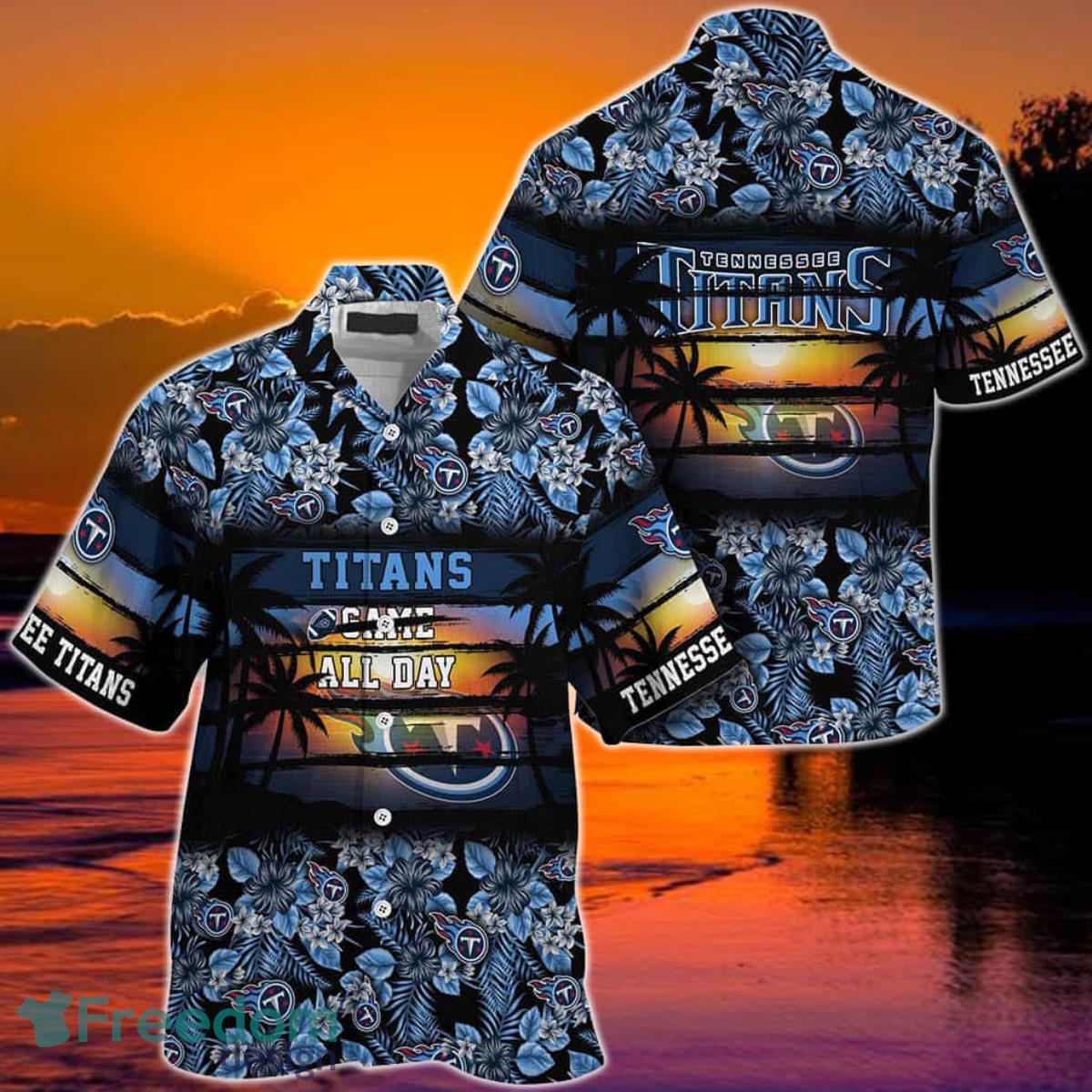 Tennessee Titans NFL Summer Hawaiian Shirt Floral Pattern Graphic For Sports Enthusiast Product Photo 1