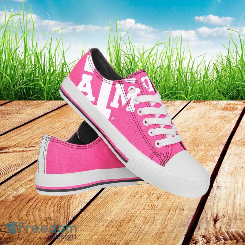 Texas A&M Aggies NCAA Men And Women Highlights Low Top Canvas Shoe For Fans - Texas A&M Aggies NCAA Womens Highlights Low Top Canvas Shoe_1