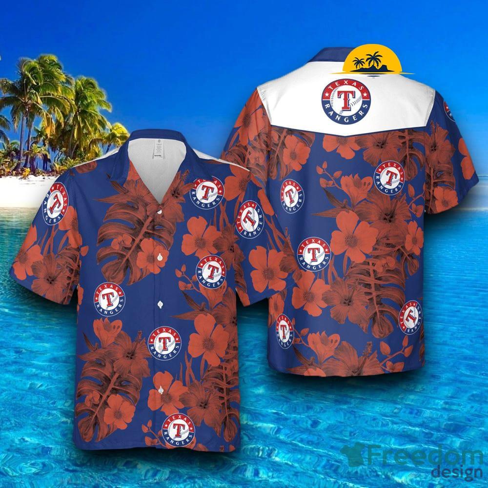 Texas Rangers Logo MLB Hawaii Polo Shirt For Fans - Freedomdesign