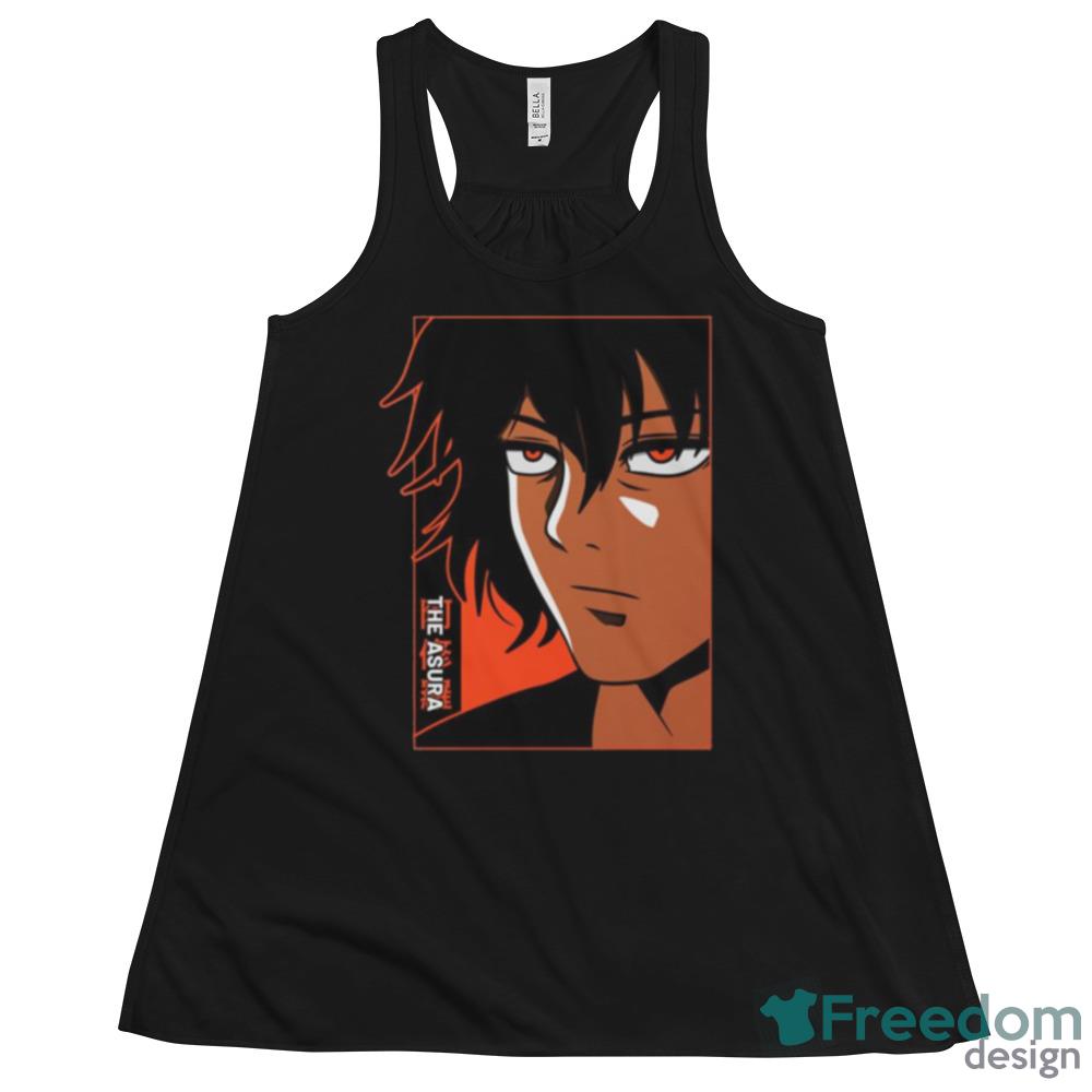 The Asura Ohma Tokita Black Shirt - 8800 Womens Flowy Racerback Tank The Asura Ohma Tokita Black Shirt - 8800 Womens Flowy Racerback Tank