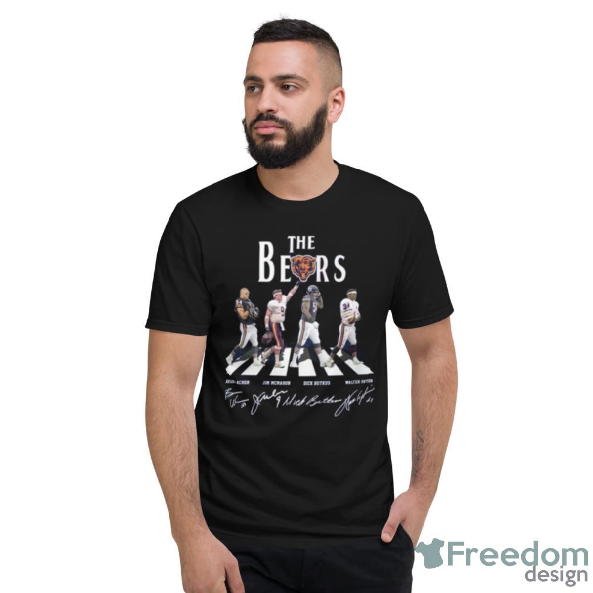 The Bears Urlacher Mcmahon Butkus And Peyton Abbey Road Signatures Shirt -  Freedomdesign