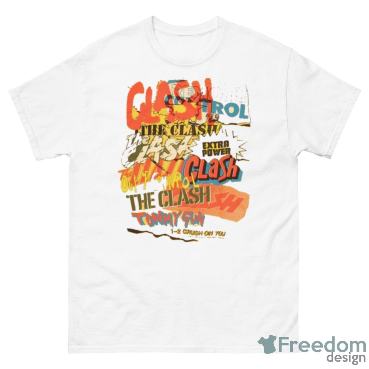 The Clash Singles Collage Shirt - 500 Men’s Classic Tee Gildan