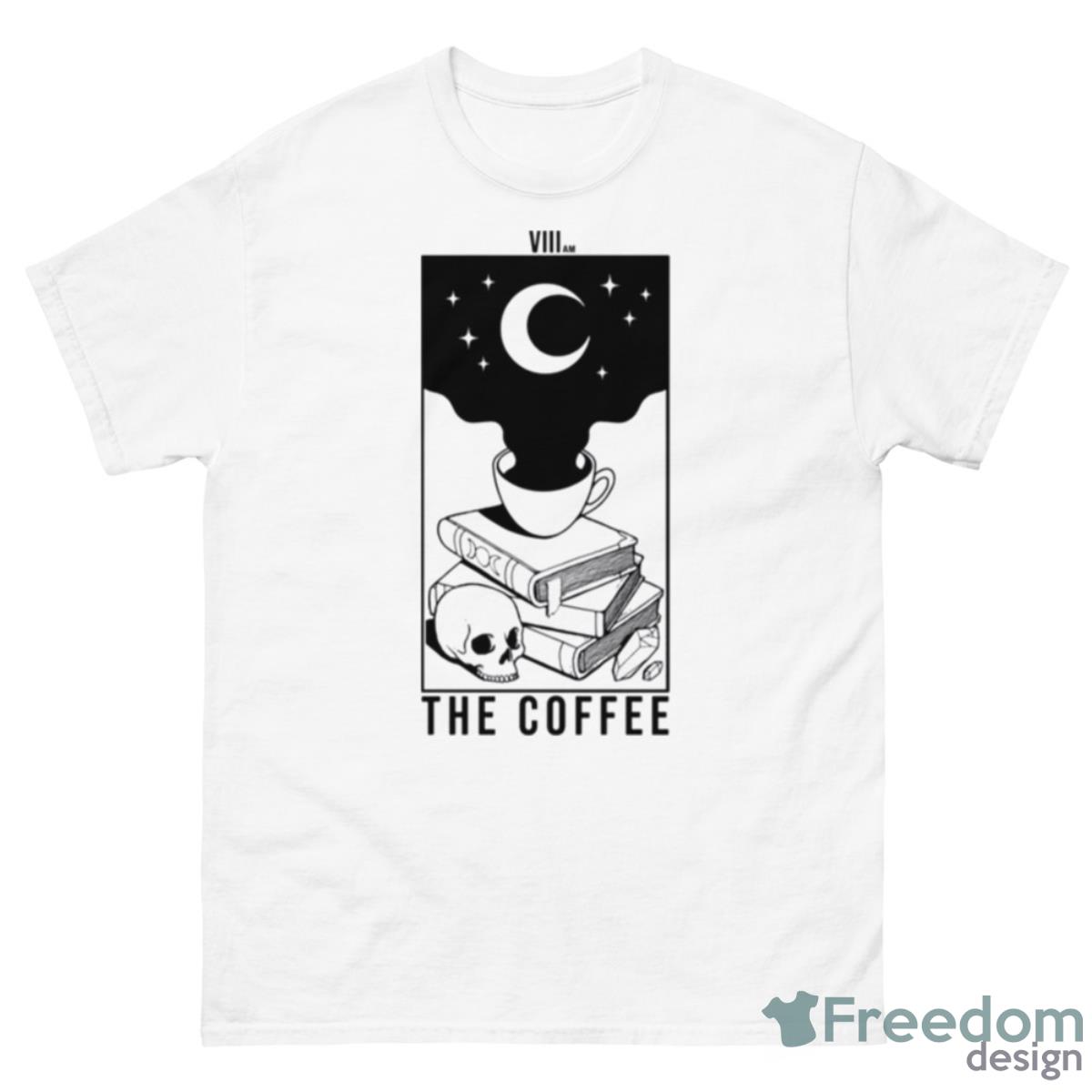 The Coffee White Shirt - 500 Men’s Classic Tee Gildan