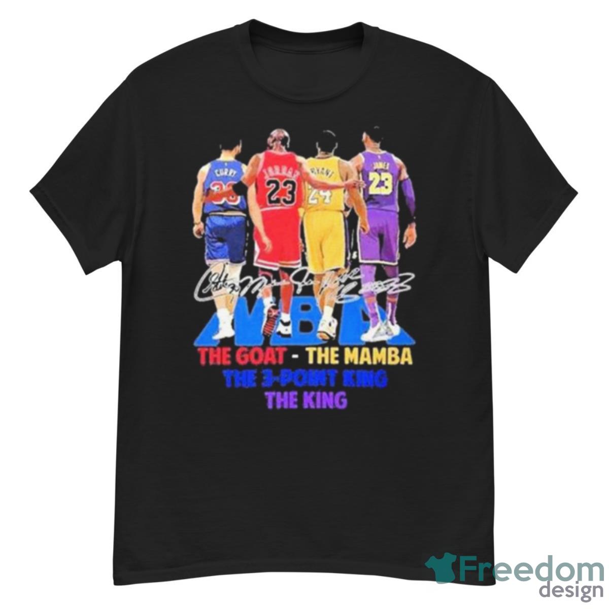 The Goat Michael Jordan Mamba Kobe Bryant 3 Point King Stephen Curry And King Lebron James Shirt - G500 Men’s Classic T-Shirt