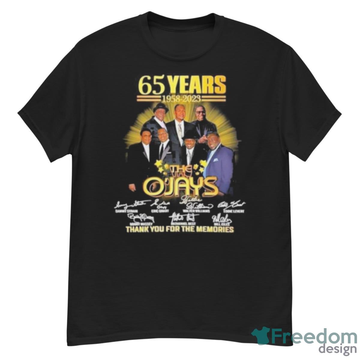 The O’jays 65 Years 1958 2023 Signatures Thank You For The Memories Shirt - G500 Men’s Classic T-Shirt