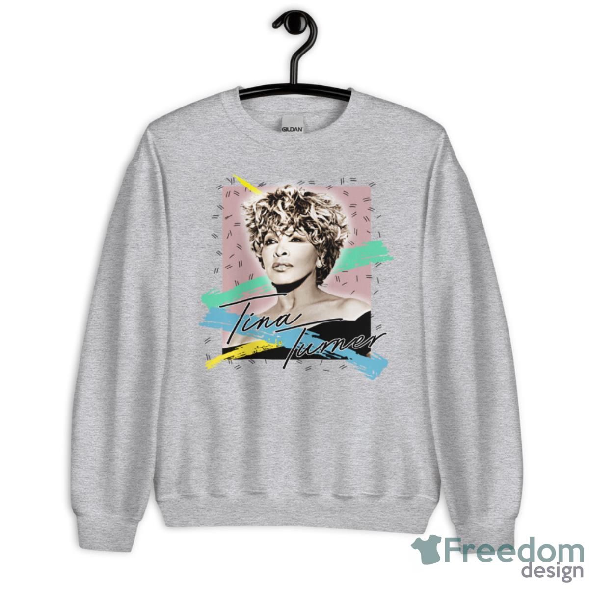 Tina Turner 1980s Style Retro Fan Art Design Shirt - Unisex Heavy Blend Crewneck Sweatshirt