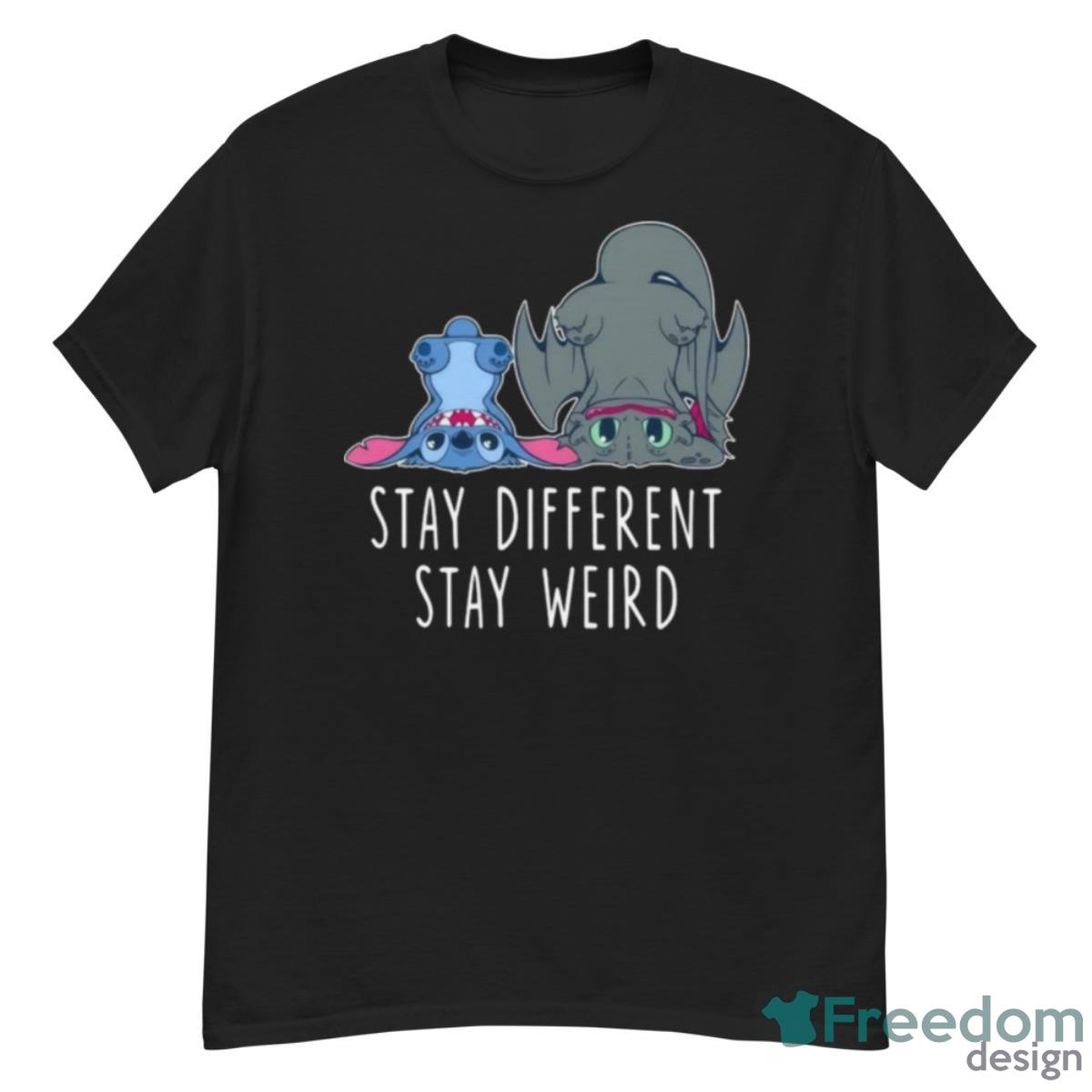 Toothless And Stitch Stay Different Stay Weird Shirt - G500 Men’s Classic T-Shirt