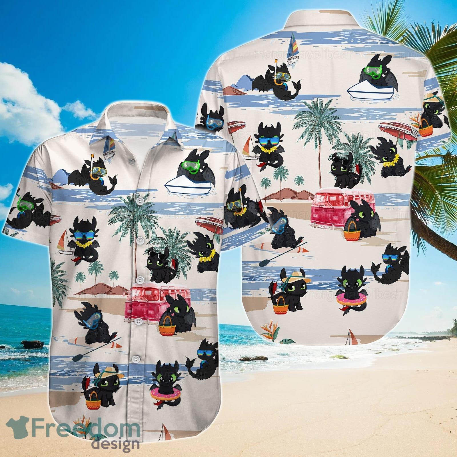 Toothless Hawaiian Shirt And Short For Men And Women Product Photo 2