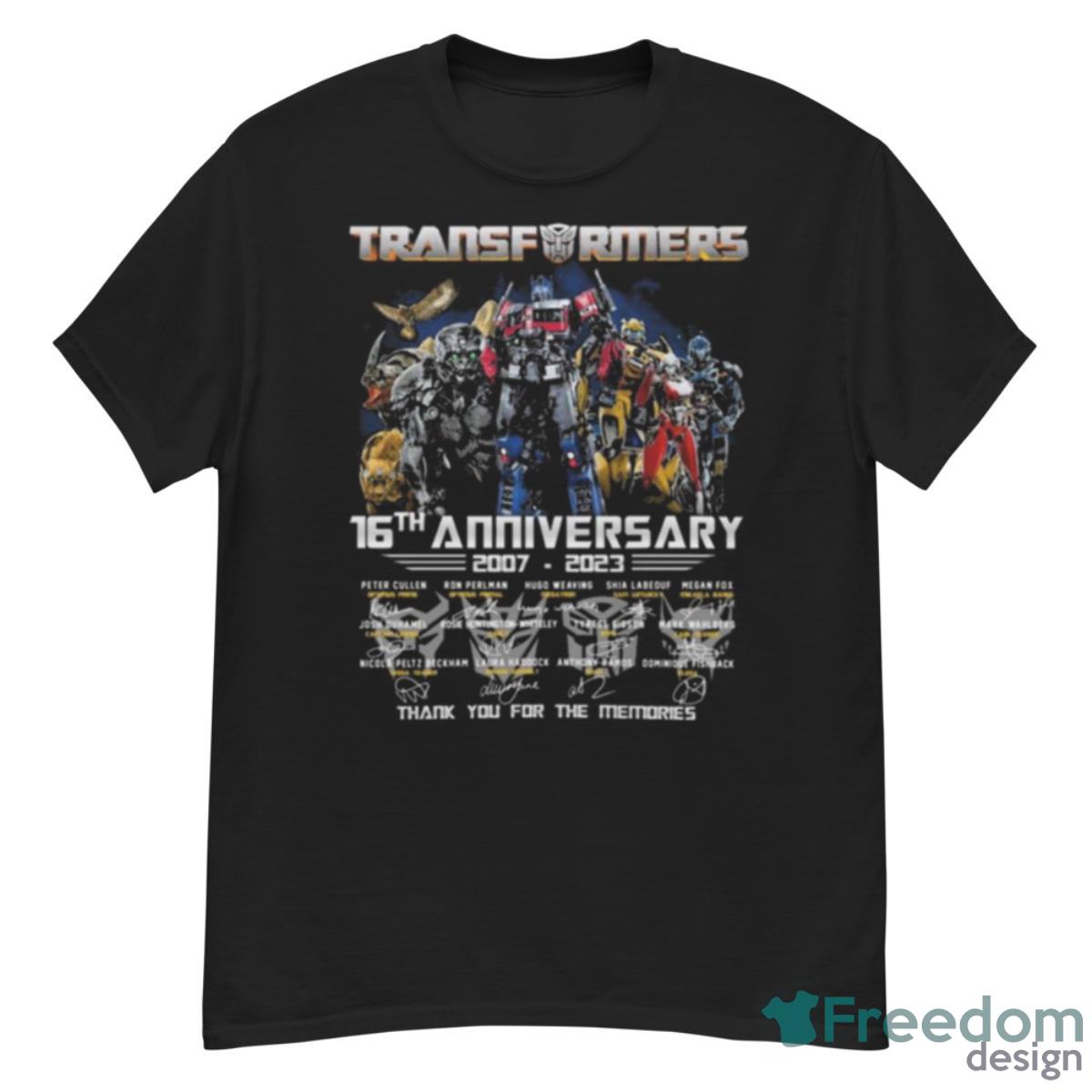 Transformers 16th Anniversary 2007 2023 Thank You For The Memories Signatures Shirt - G500 Men’s Classic T-Shirt