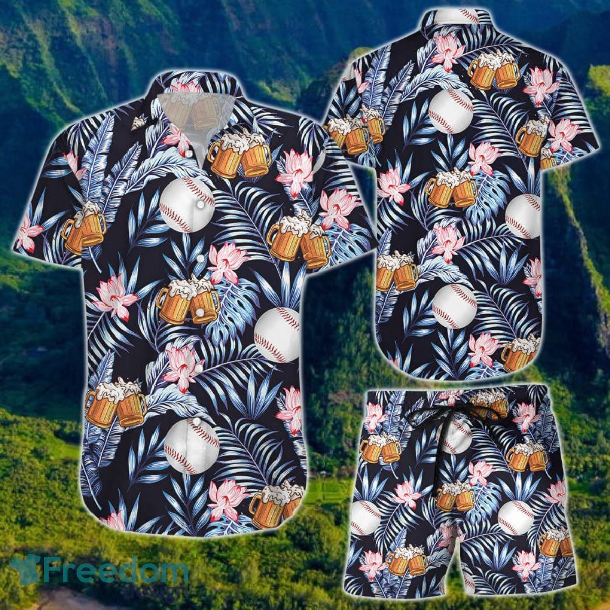 Tropical Hawaiian Shirt And Short For Men And Women Product Photo 1