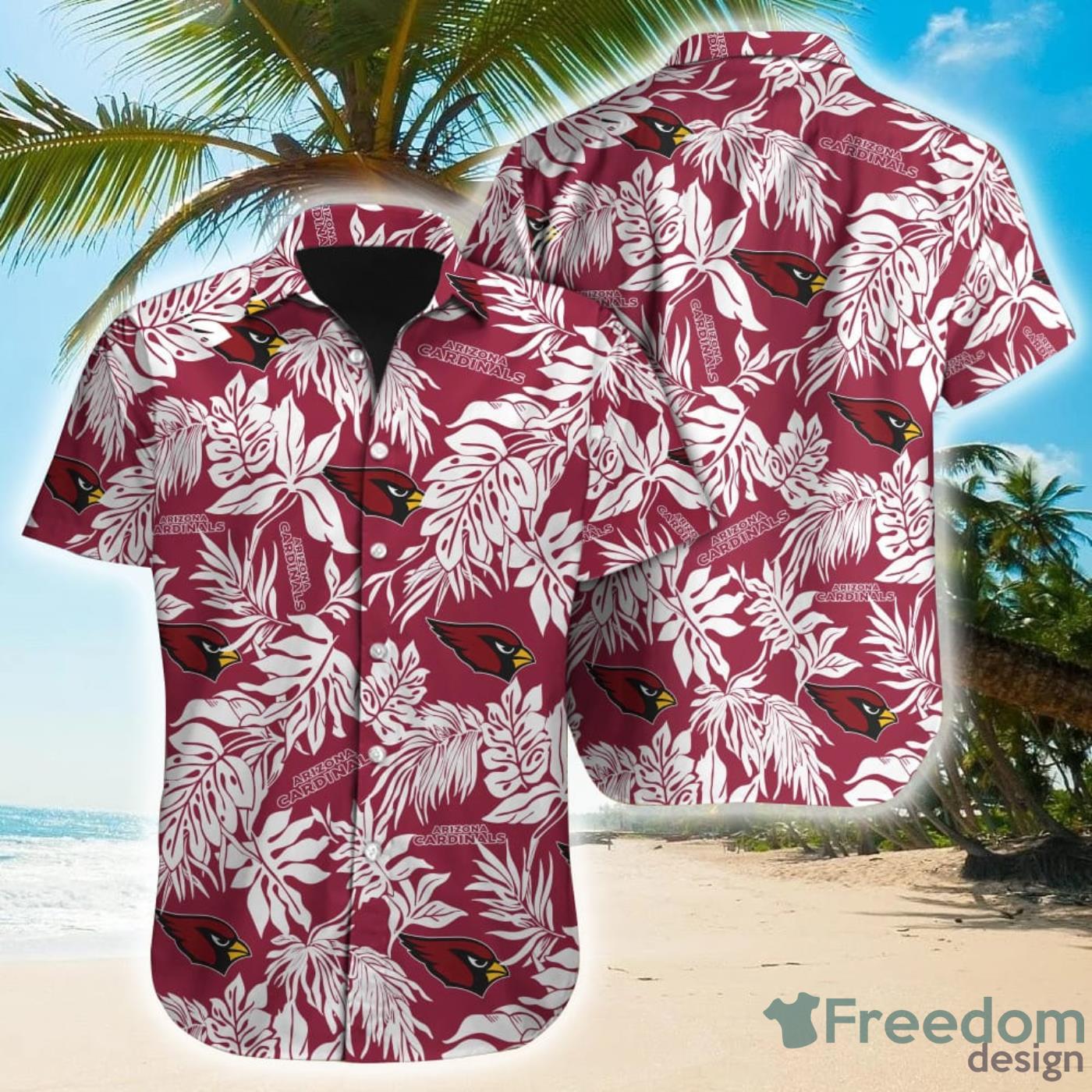 Tropical Leafs NFL Arizona Cardinals Hawaiian Shirt Product Photo 1