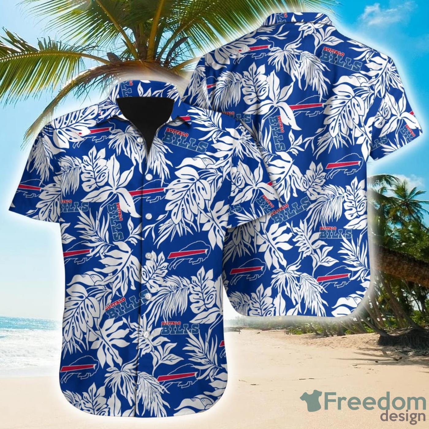 Tropical Leafs NFL Buffalo Bills Hawaiian Shirt Product Photo 1