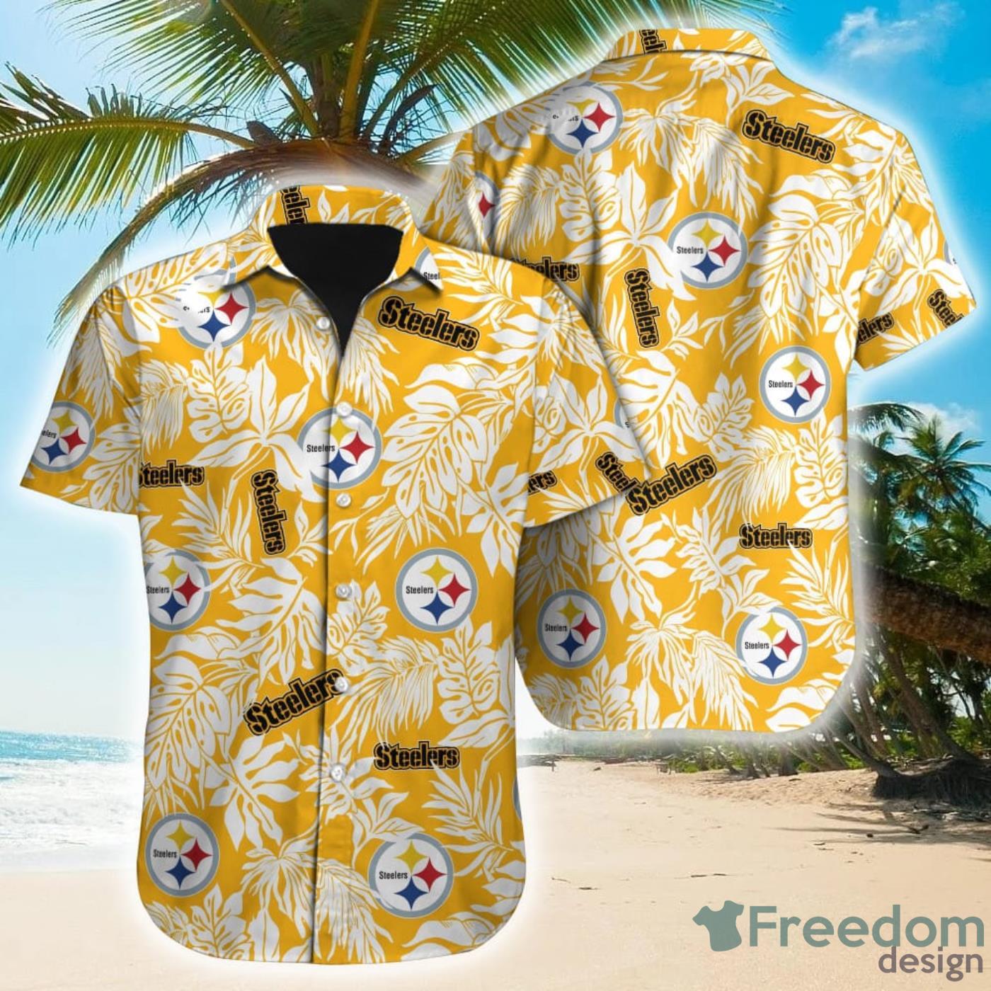 Tropical Leafs NFL Pittsburgh Steelers Hawaiian Shirt Product Photo 1