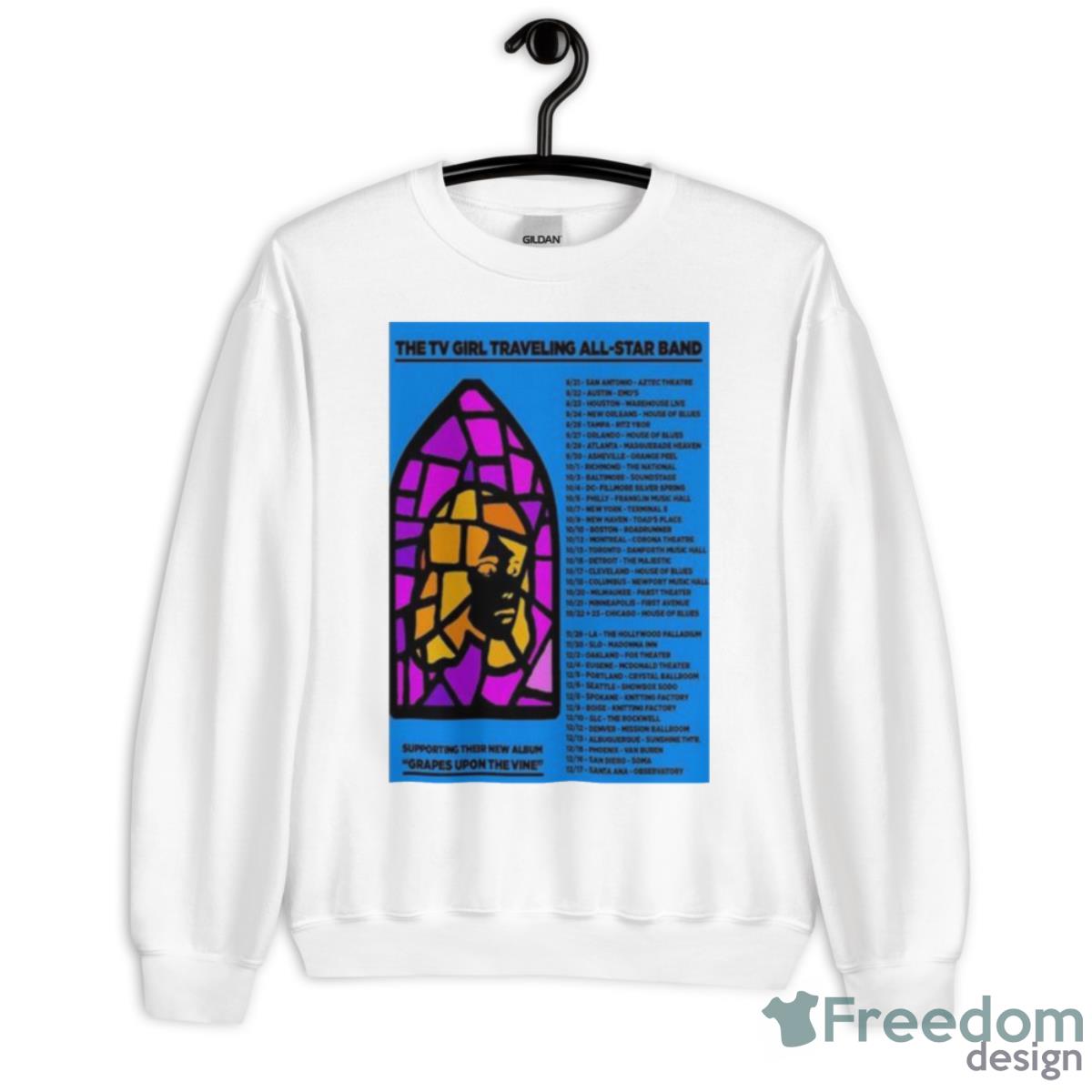 TV Girl Grapes Upon The Vine Tour 2023 Poster Shirt - Unisex Heavy Blend Crewneck Sweatshirt