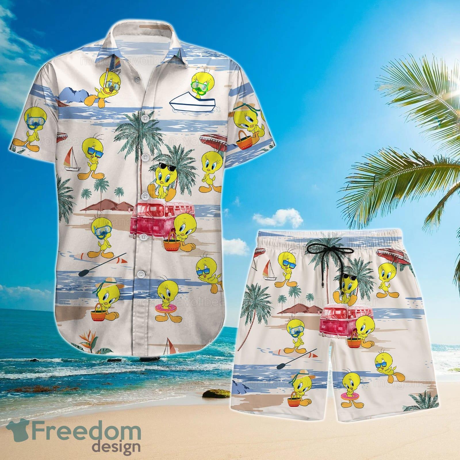 Tweety Hawaiian Shirt And Short For Men And Women Product Photo 1
