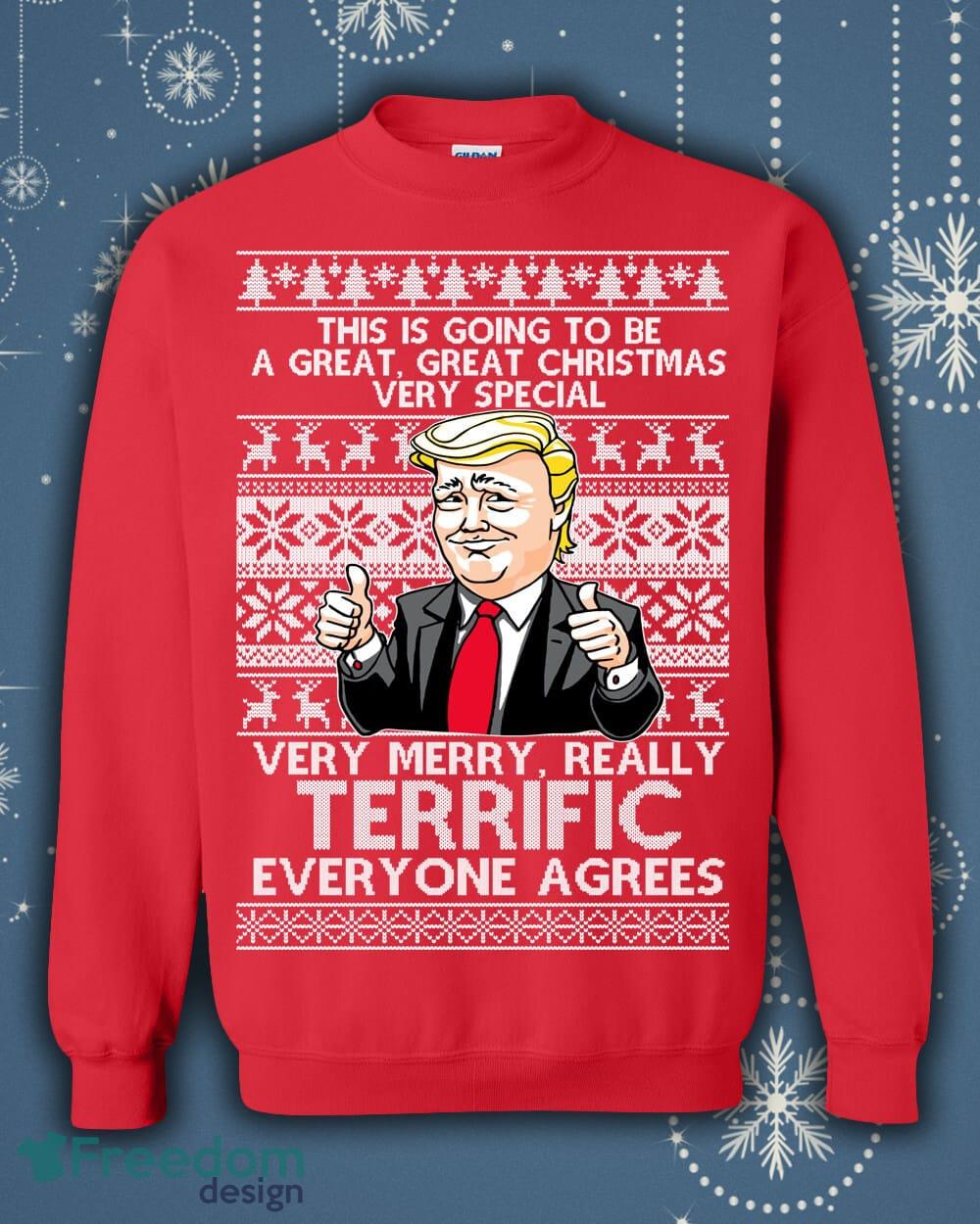 Ugly Christmas Sweater Trump Very Merry Really Terrific Christmas Unisex Sweatshirt - Ugly Christmas Sweater Trump Very Merry Really Terrific Christmas Unisex Sweatshirt_3 Ugly Christmas Sweater Trump Very Merry Really Terrific Christmas Unisex Sweatshirt - Ugly Christmas Sweater Trump Very Merry Really Terrific Christmas Unisex Sweatshirt_3