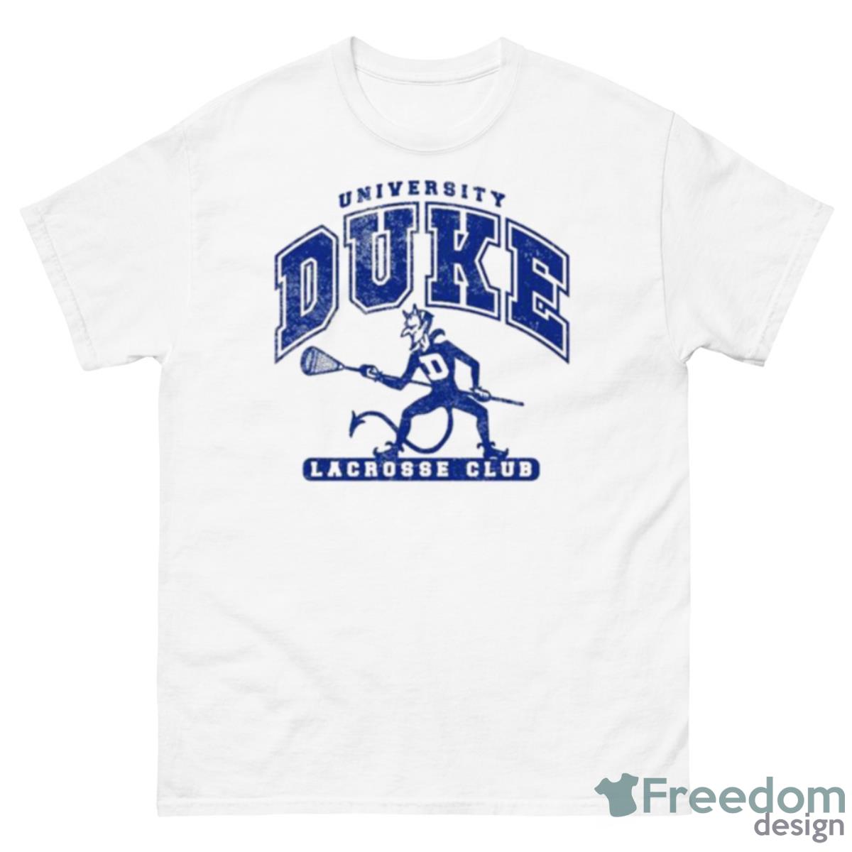 University Duke Lacrosse Club 2023 Shirt - 500 Men’s Classic Tee Gildan