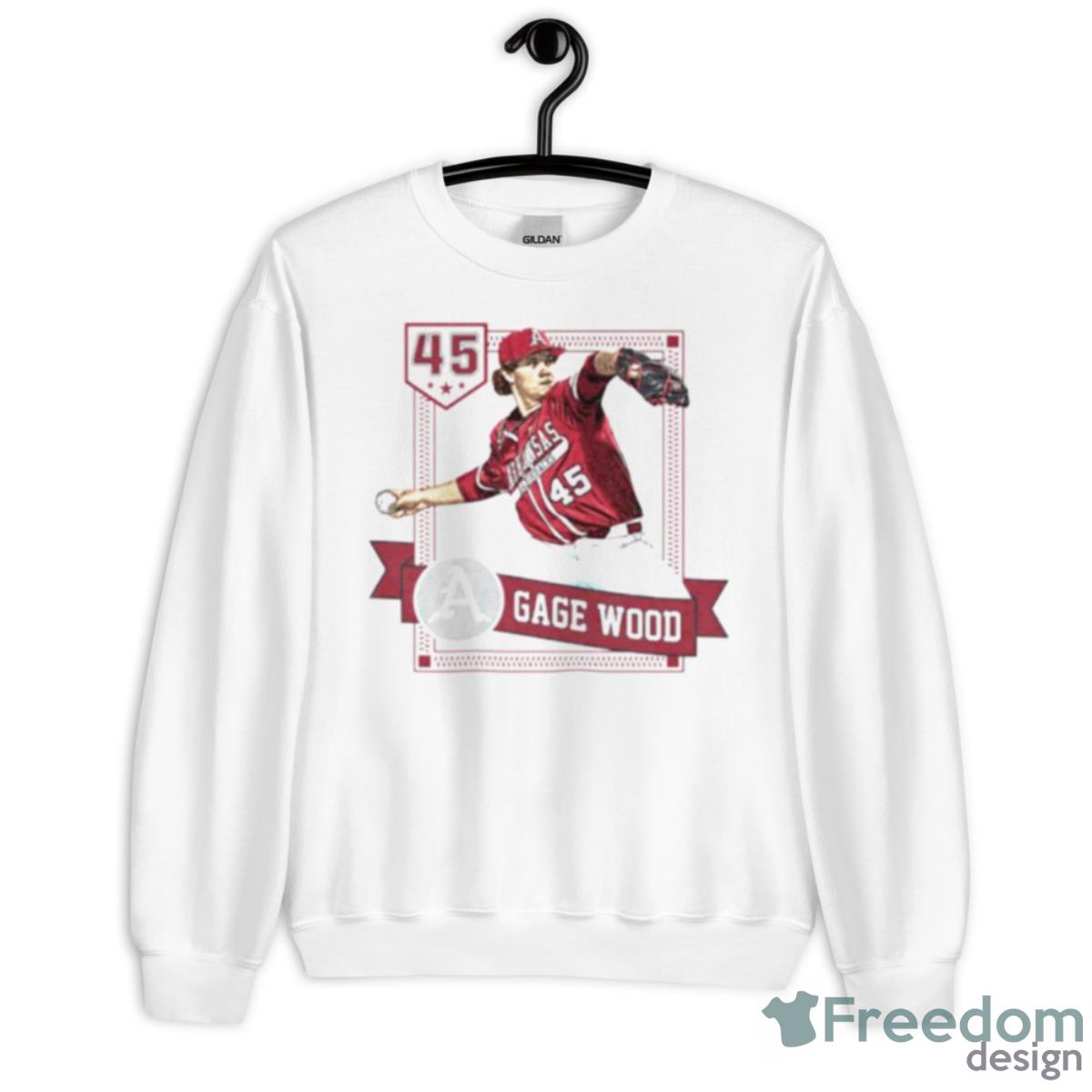 University Of Arkansas Gage Wood Vintage Pitch Shirt - Unisex Heavy Blend Crewneck Sweatshirt