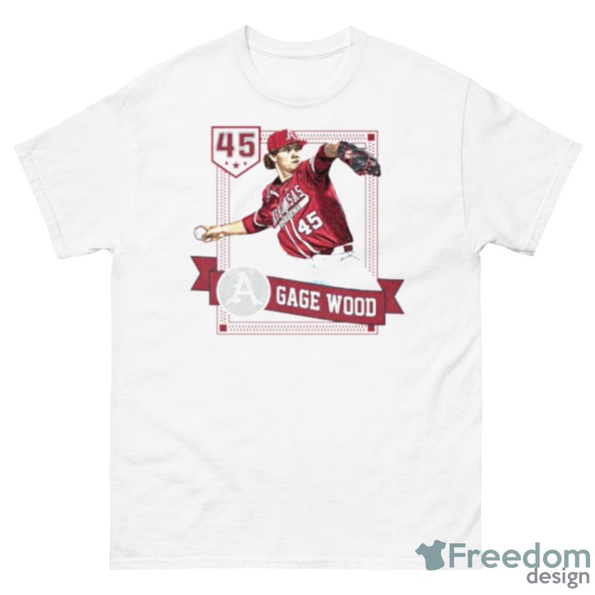 University Of Arkansas Gage Wood Vintage Pitch Shirt - 500 Men’s Classic Tee Gildan