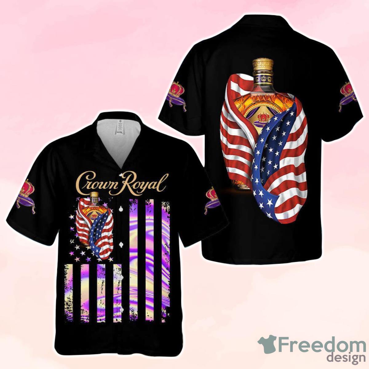 Us Flag Crown Royal Usa Flag Hawaiian Shirt Trending Summer Aloha Shirt Product Photo 1