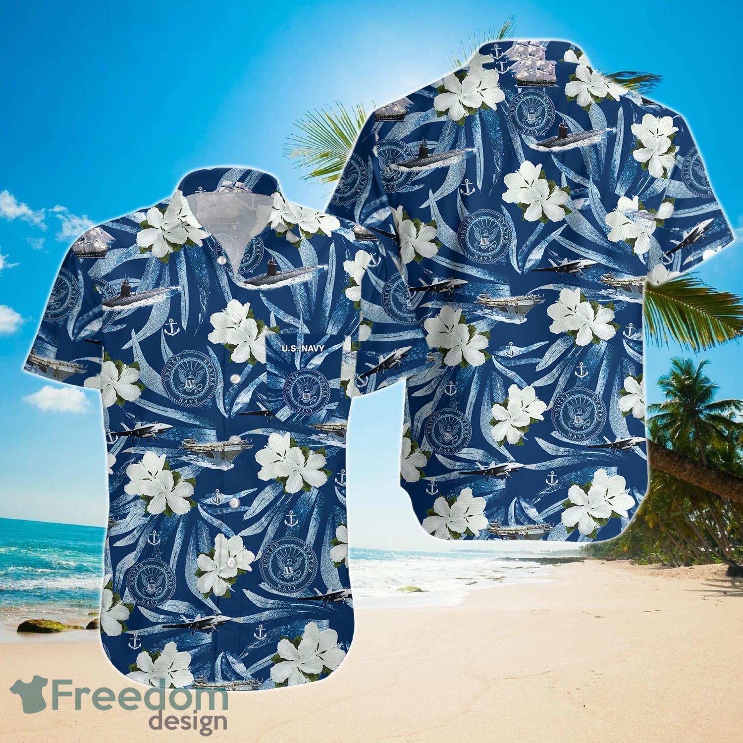 US Navy Hawaiian Shirt For Men And Women Product Photo 1