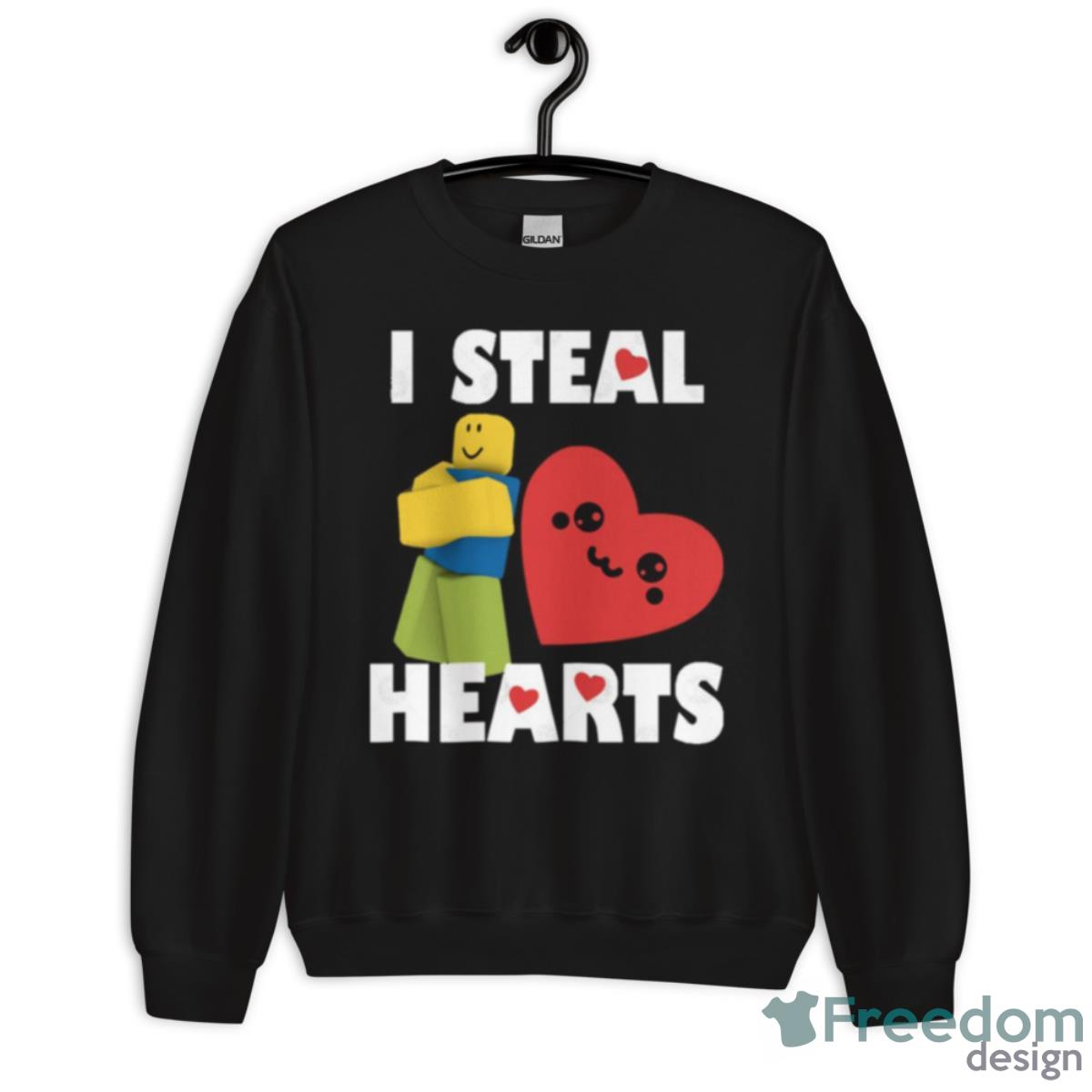 Valentines Day I Steal Hearts Roblox Noob Unisex T-Shirt - Teeruto