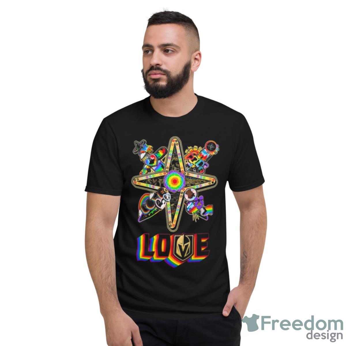 Vegas Golden Knights LGBTQ Love Shirt - Short Sleeve T-Shirt