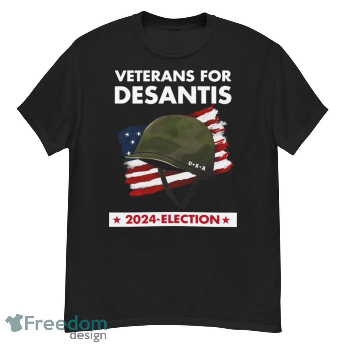 Veteran For Desantis 2024 Election American Flag Shirt - G500 Men’s Classic T-Shirt