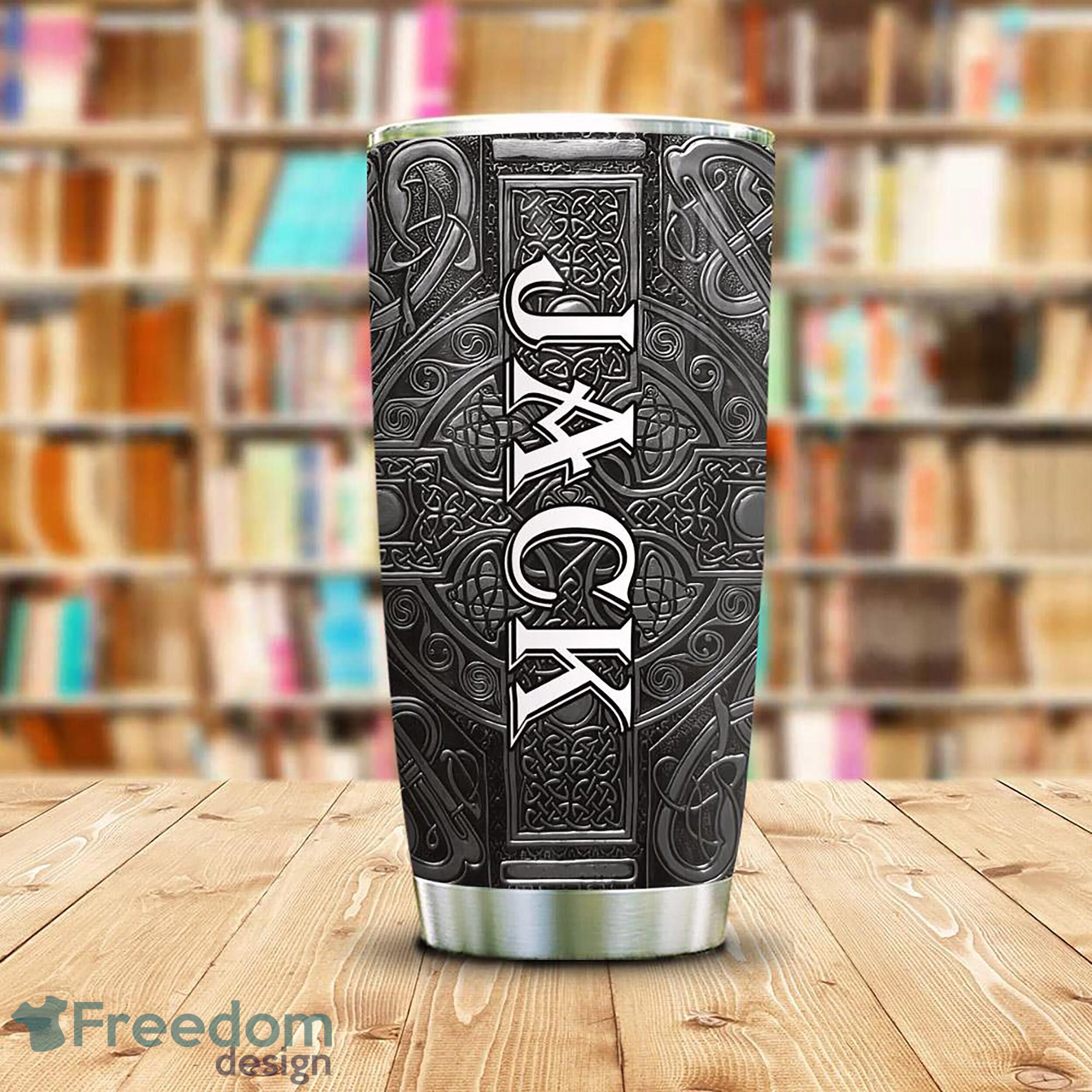 Viking Odin Metal Style Stainless Steel Tumbler Unique For Him Custom Name Tumbler Gift - Custom 3D Viking Odin Metal Style Stainless Steel Tumbler - Unique Tumbler - Birthday Gift - Gift For Him - Custom Name Tumbler Gift_3
