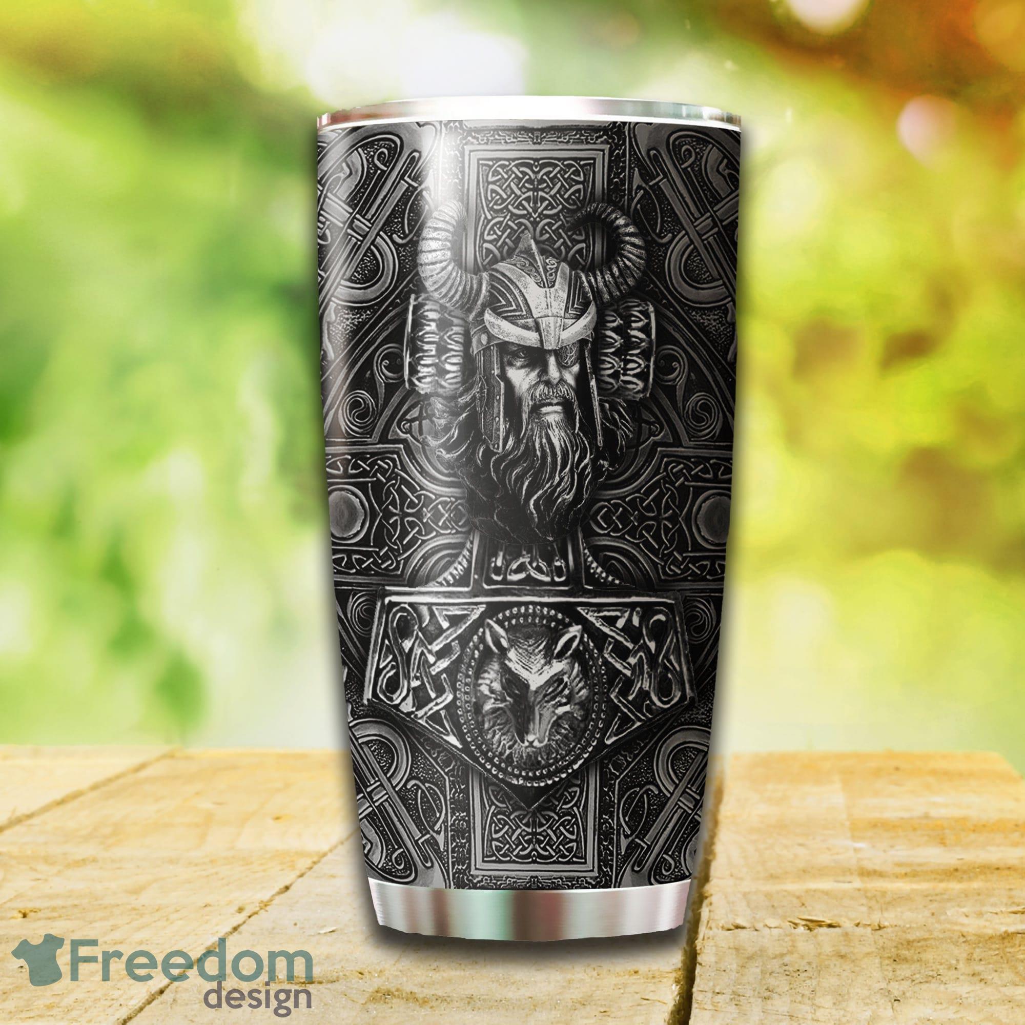 Viking Odin Mjolnir Wolf Gift Tumbler Unique For Him Custom Name Tumbler Gift Viking Gift - Personalized Viking Odin Mjolnir Wolf Gift Tumbler - Unique Tumbler - Birthday Gift - Gift For Him - Custom Name Tumbler Gift - Viking Gift_5