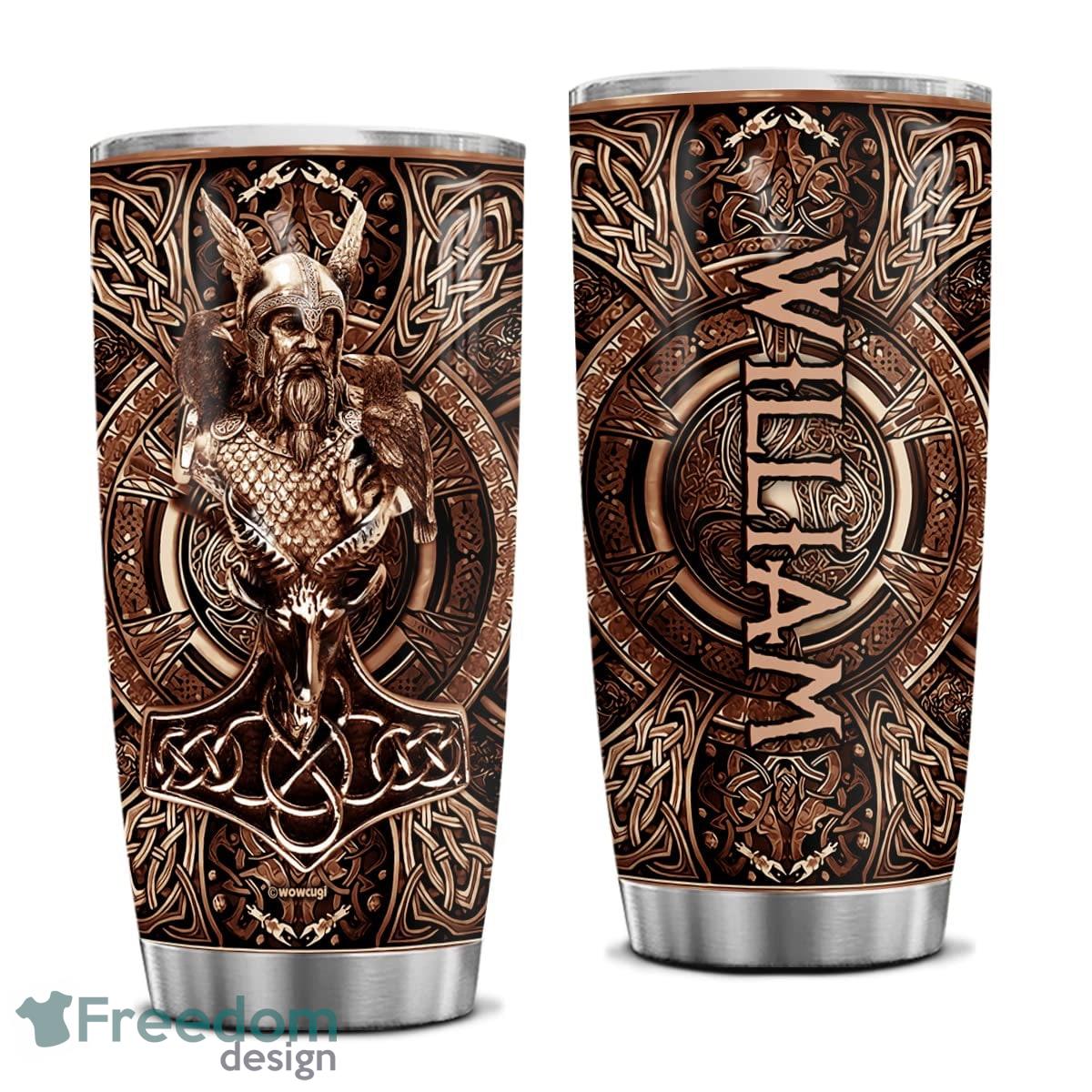 Vikings Celtic Stainless Steel Mug Travel Tumbler Unique For Him Custom Name Tumbler Gift - Custom Vikings Celtic Stainless Steel Mug Travel Tumbler - Unique Tumbler - Birthday Gift - Gift For Him - Custom Name Tumbler Gift_4