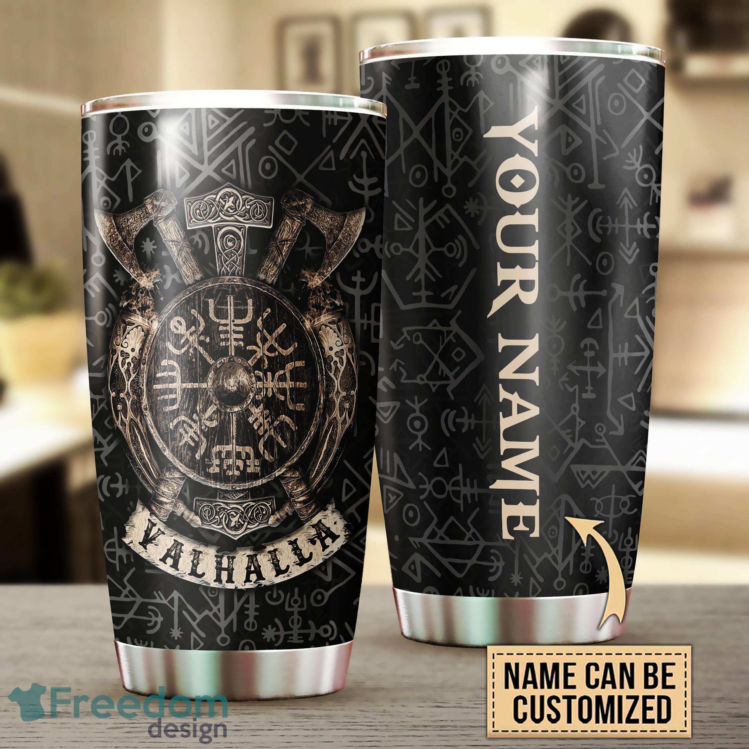 Vikings Mug Travel Tumbler Gifts for Dad, Son, Husband Unique For Him Custom Name Tumbler Gift - Custom Vikings Mug Travel Tumbler Gifts for Dad, Son, Husband - Unique Tumbler - Birthday Gift - Gift For Him - Custom Name Tumbler Gift_2