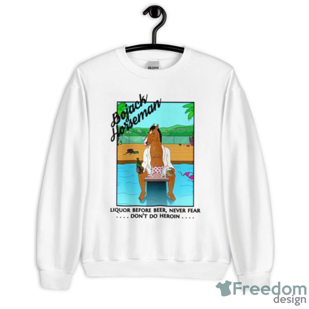 Vintage Horseman In A Pool Bojack Horseman Shirt - Unisex Heavy Blend Crewneck Sweatshirt