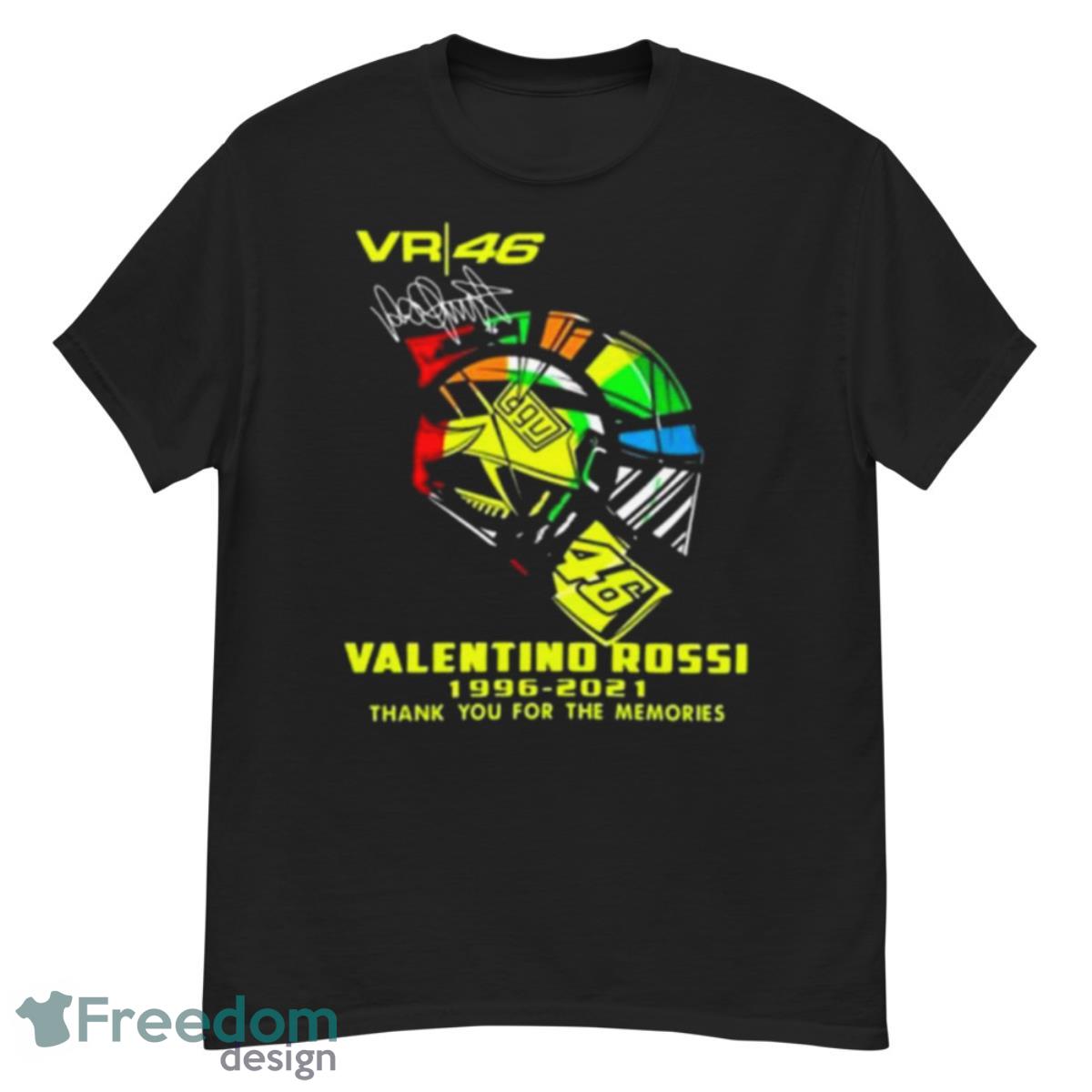 Vr 46 Agv Valentino Rossi 1996 – 2021 Thank You For The Memories Signature T Shirt - G500 Men’s Classic T-Shirt