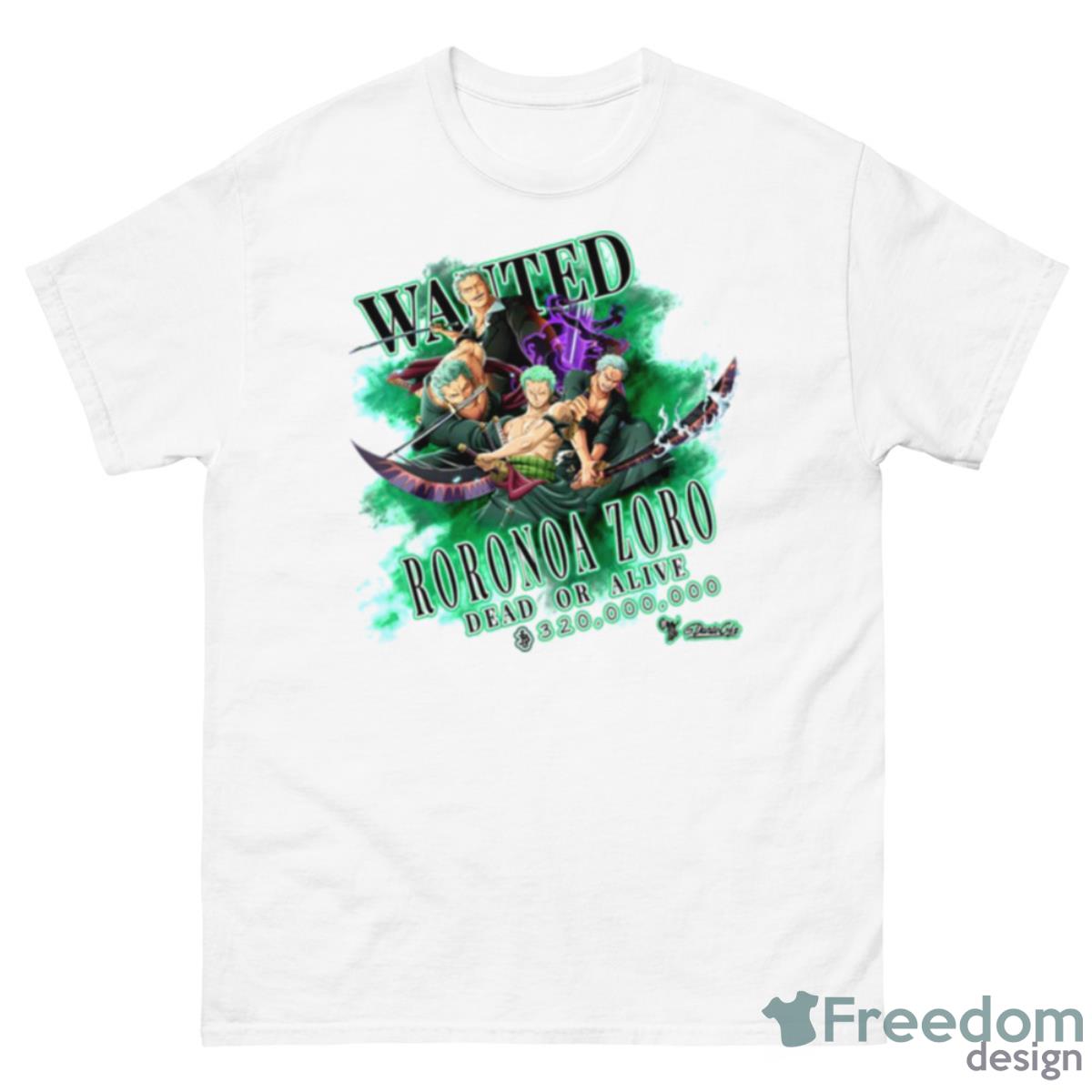 Wanted Zoro One Piece Roronoa Zoro Dead Or Alive Anime Shirt - 500 Men’s Classic Tee Gildan