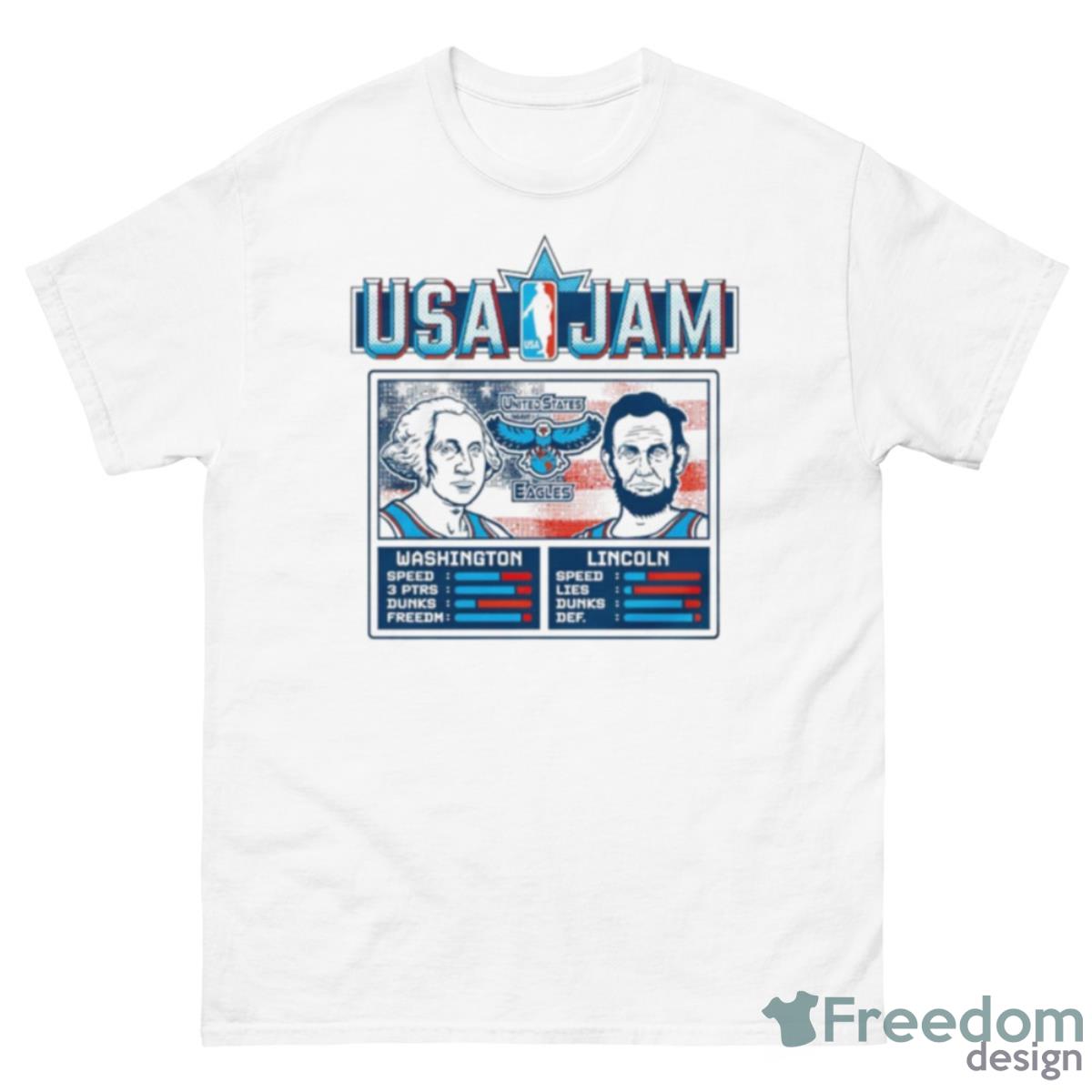 Washington Lincoln USA Jam United States Eagles Shirt - 500 Men’s Classic Tee Gildan