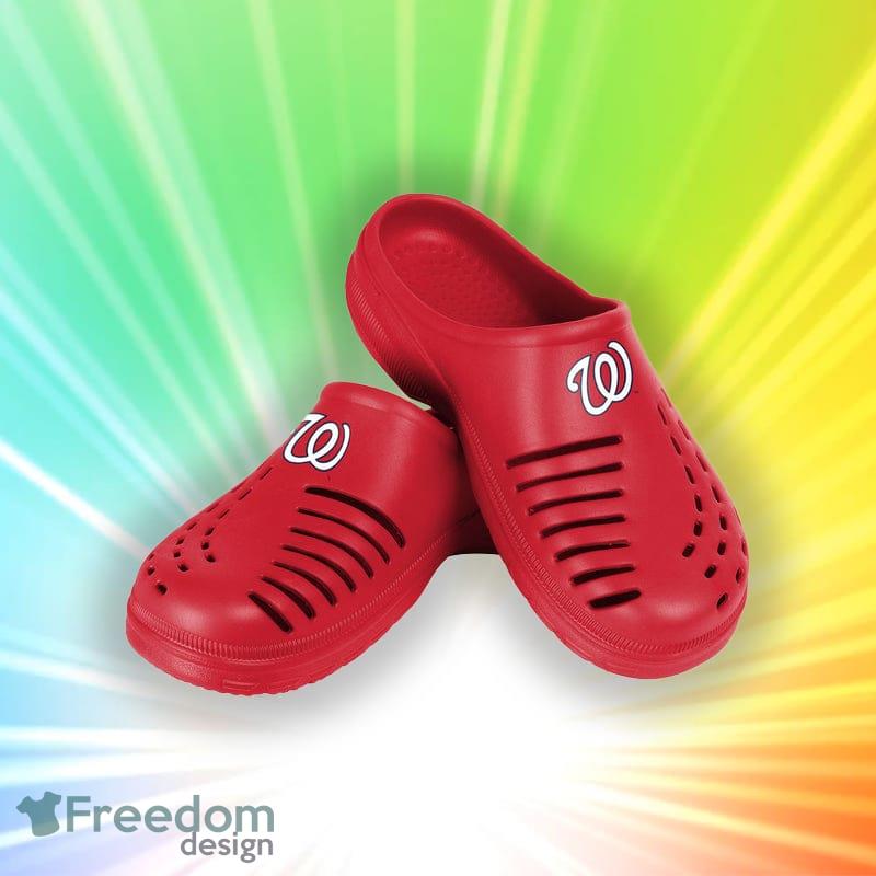 Washington Nationals MLB Men And Women Solid Clog Shoes For Fans - Washington Nationals MLB Womens Solid Clog_1