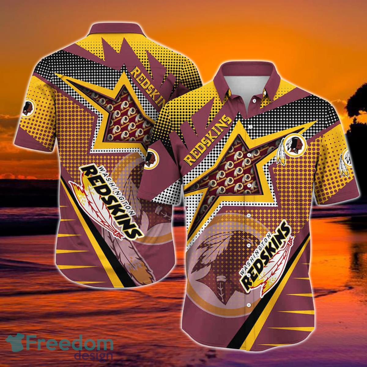 Washington Redskins NFL Football Beach Shirt For This Summer Graphic Print Hawaiian Shirt Big Fans Product Photo 1