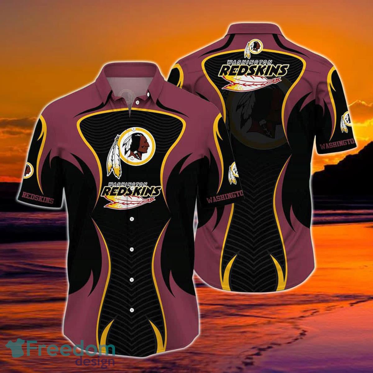 Washington Redskins NFL Hawaii Beach Shirt Summer Short Sleeve Button Down Hawaiian Shirt Product Photo 1