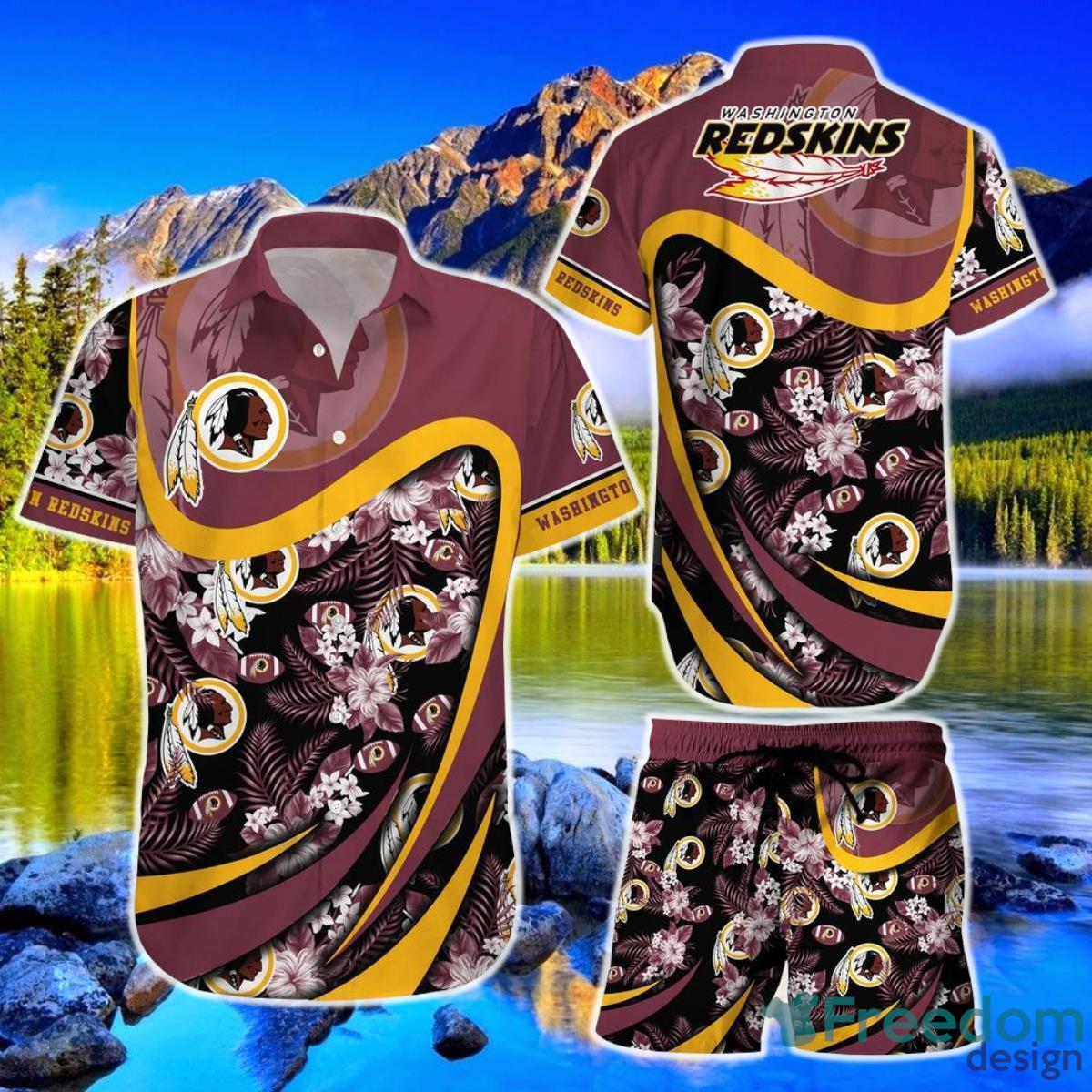 Washington Redskins NFL Hawaiian Shirt And Short Tropical Pattern Beach Shirt New Gift For Sports Fans Product Photo 1