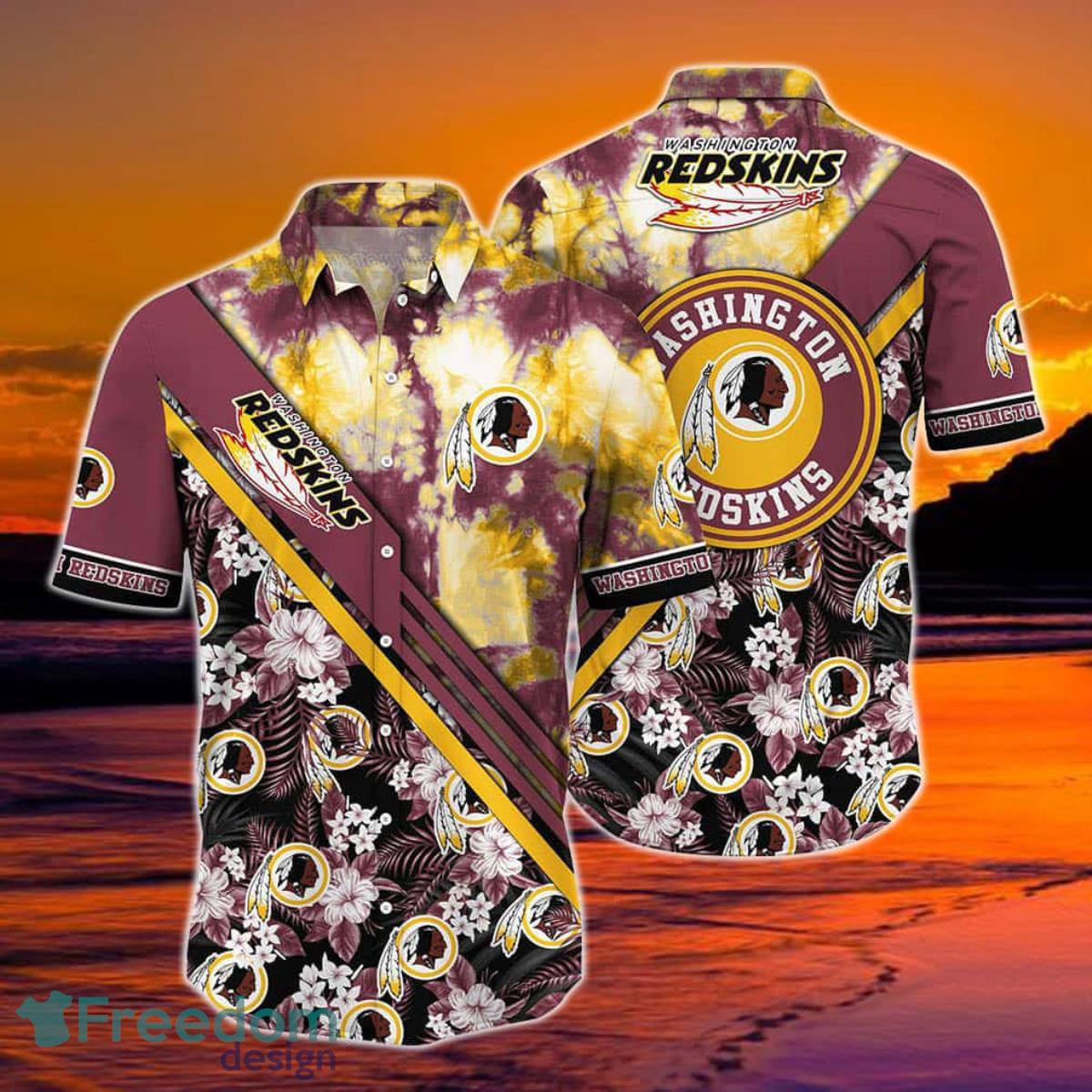 Washington Redskins NFL Hawaiian Shirt Graphic Tropical Pattern New Trend Summer For NFL Football Fans Product Photo 1