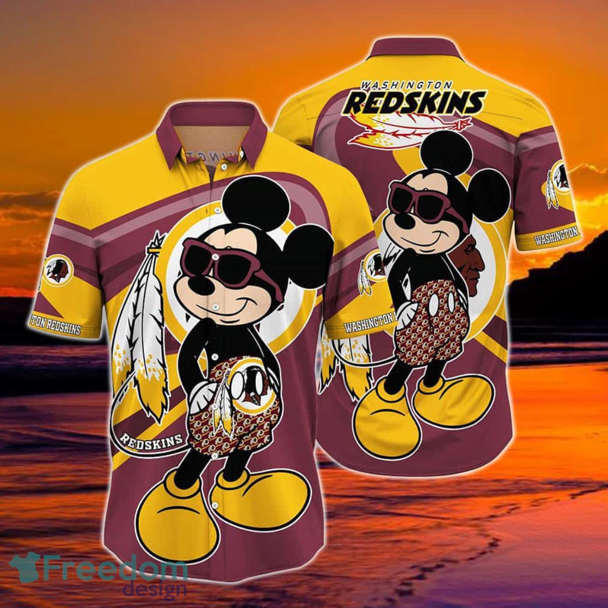 Washington Redskins NFL Hawaiian Shirt, Mickey 3D All Over Printed For Best Fans Ever Product Photo 1