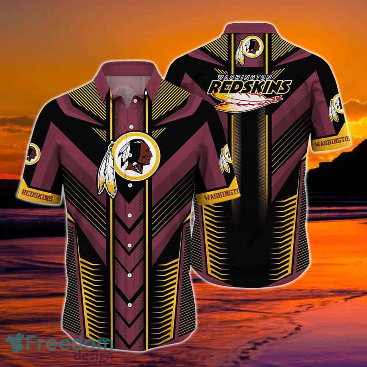 Washington Redskins NFL Hawaiian Shirt Summer Short Sleeve Button Down Shirt Gift For Big Fans Product Photo 1