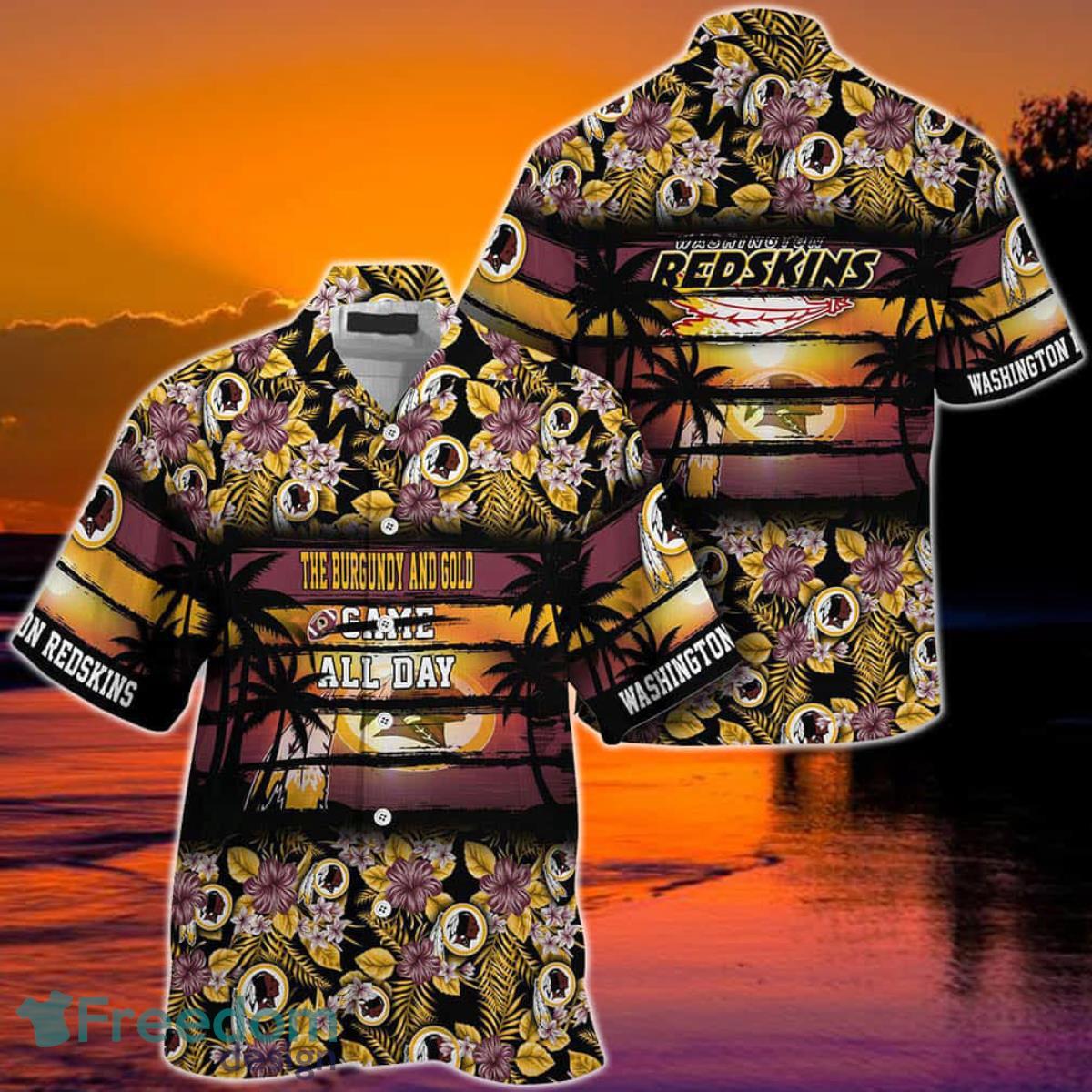 Washington Redskins NFL Summer Hawaiian Shirt Floral Pattern Graphic For Sports Enthusiast Product Photo 1