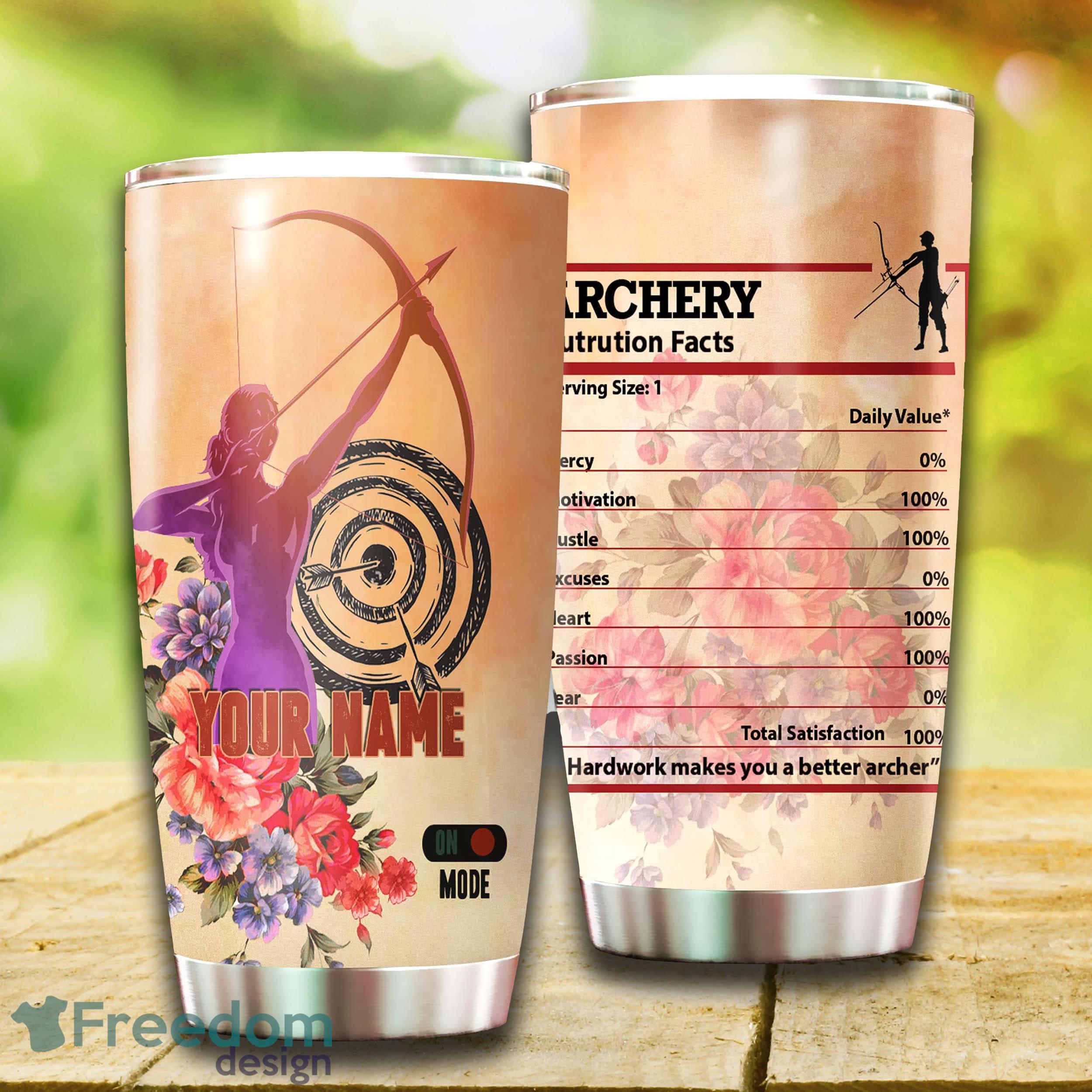 Water Cup For Archery Stainless Steel Tumbler Unique For Him Custom Name Tumbler Gift - Custom 3D Water Cup For Archery Stainless Steel Tumbler - Unique Tumbler - Birthday Gift - Gift For Him - Custom Name Tumbler Gift_3